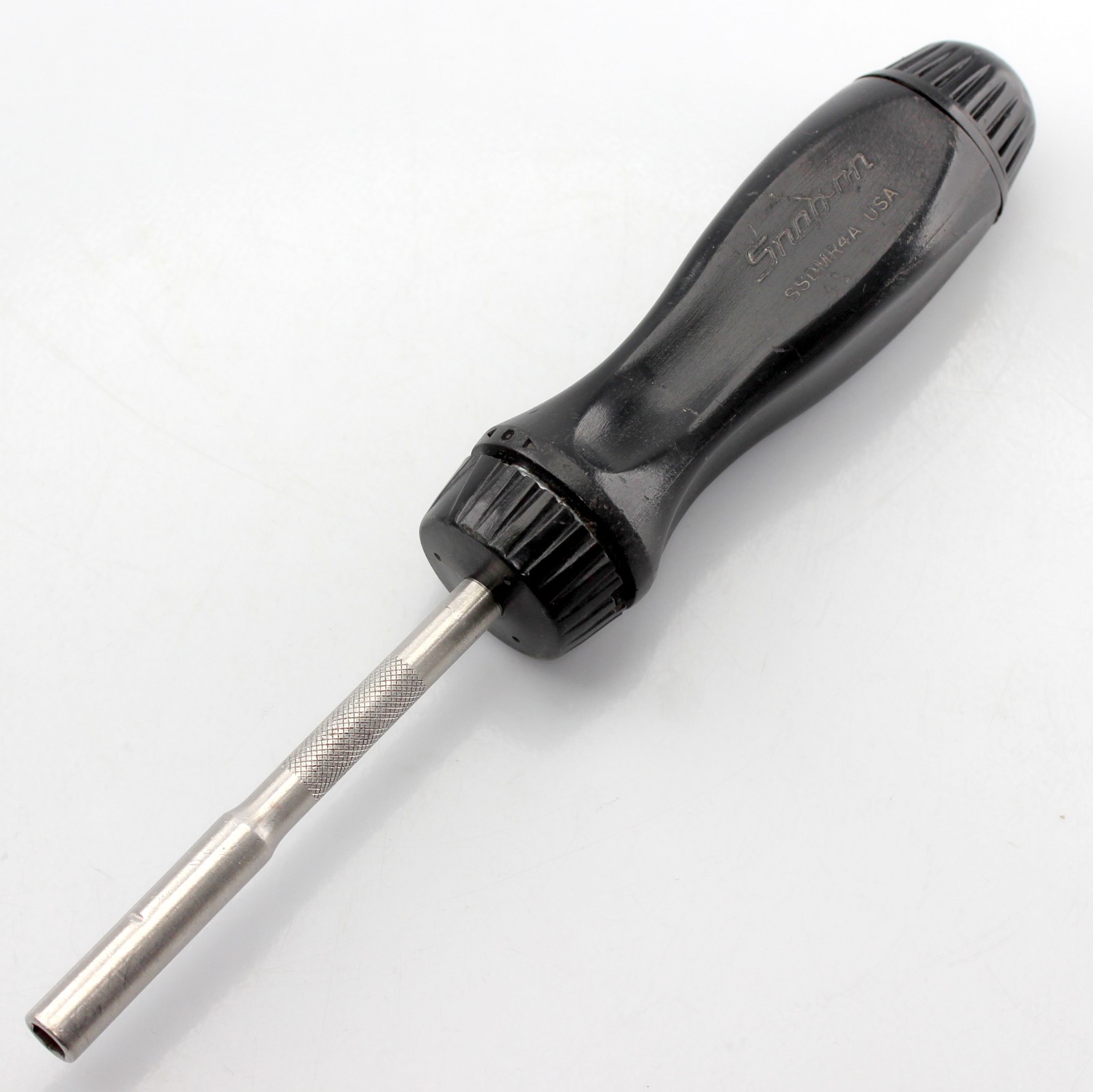 Original Snap-on Tools Ratcheting Screwdriver SSDMR4A USA Black Hard Handle, BIN