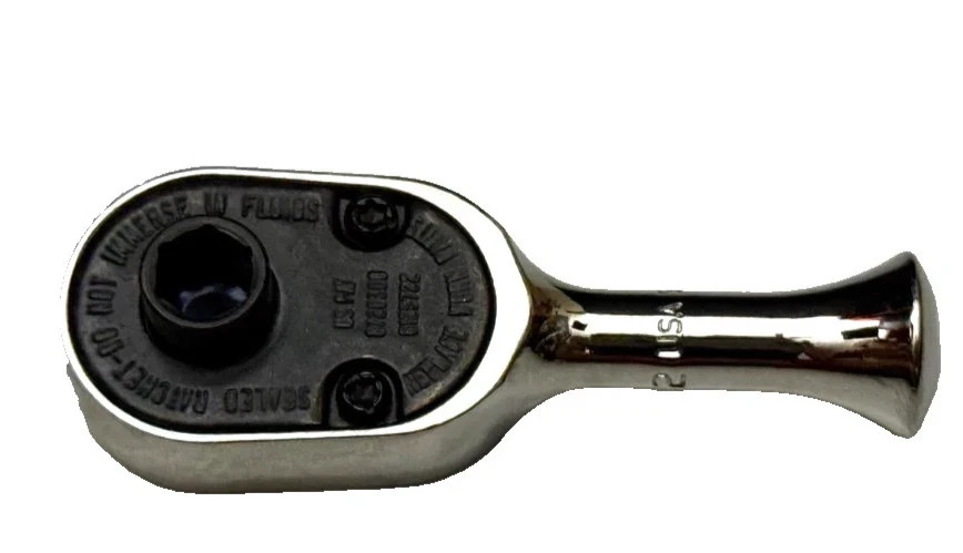 Snap On Tools TMK72 1/4″ Drive Stubby Magnetic Bit Ratchet New USA Ships Free!!