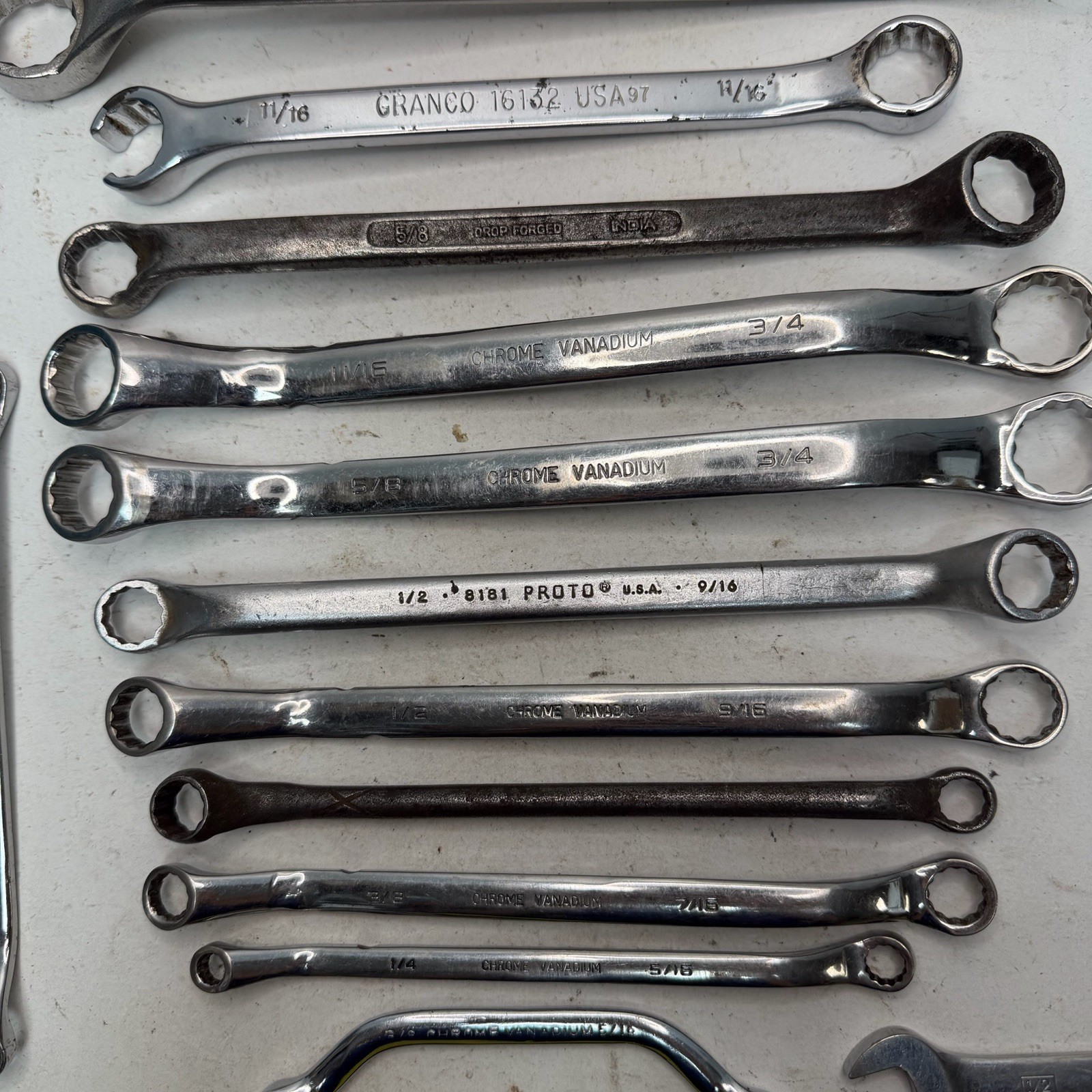 Wrench Lot 23 Piece Mixed Name Set Craftsman Proto S-K Some Made in USA