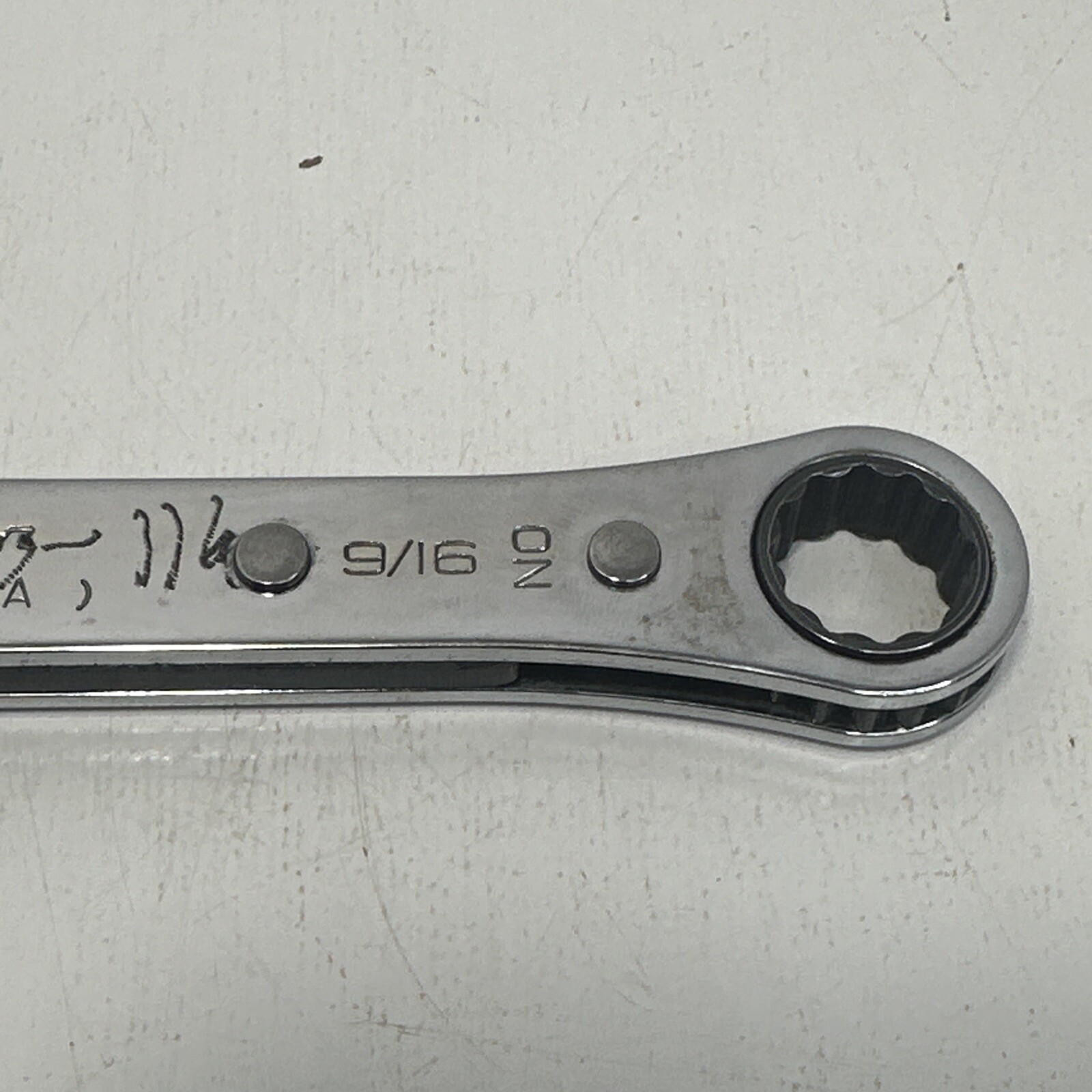 Snap On R1618A 9/16″ x 1/2″ 0° Offset Ratcheting Box Wrench 1991 Date Code EUC