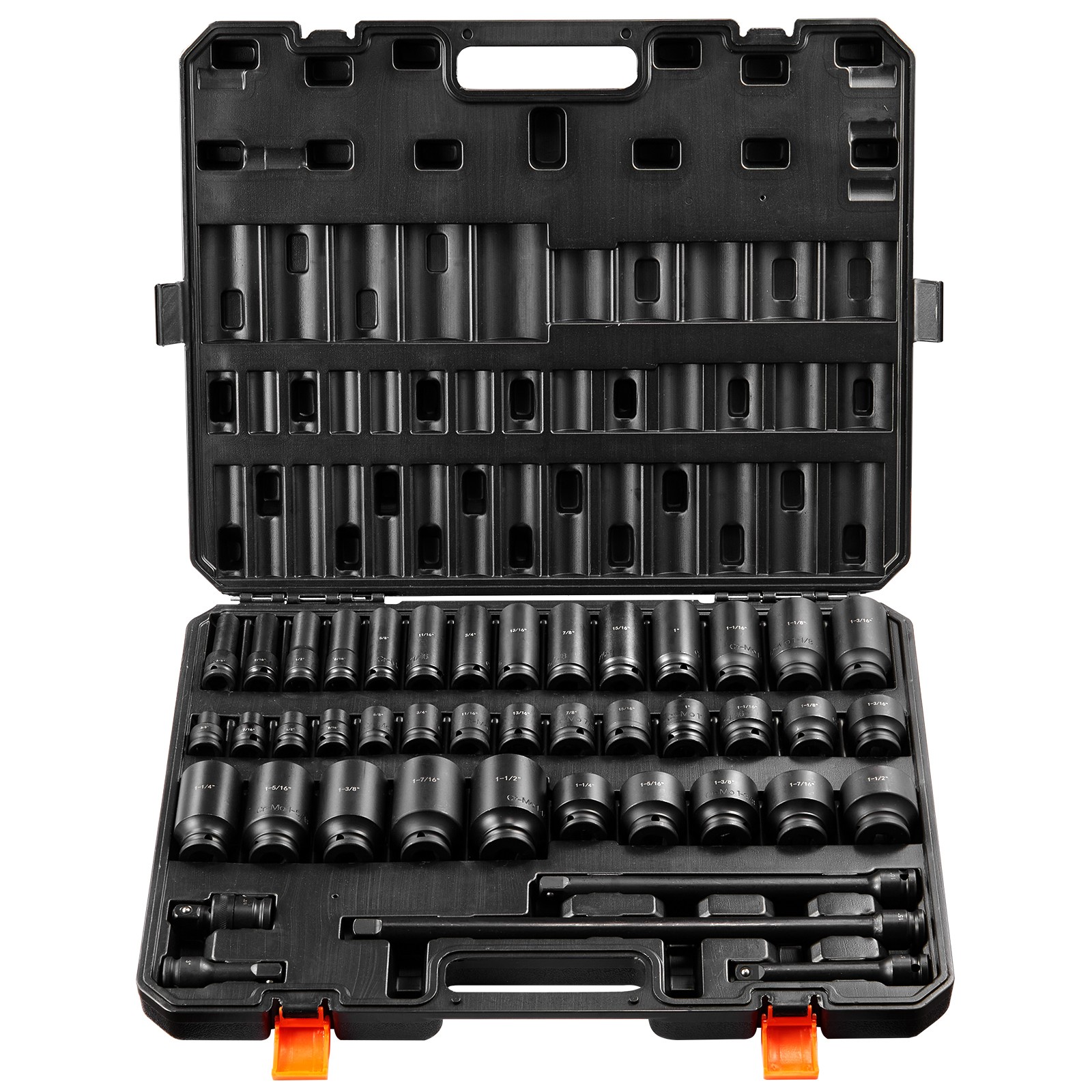 Uimoso 43-Piece 6-Point Impact Socket Set with 1/2in Drive and Ratchet Tool Kit