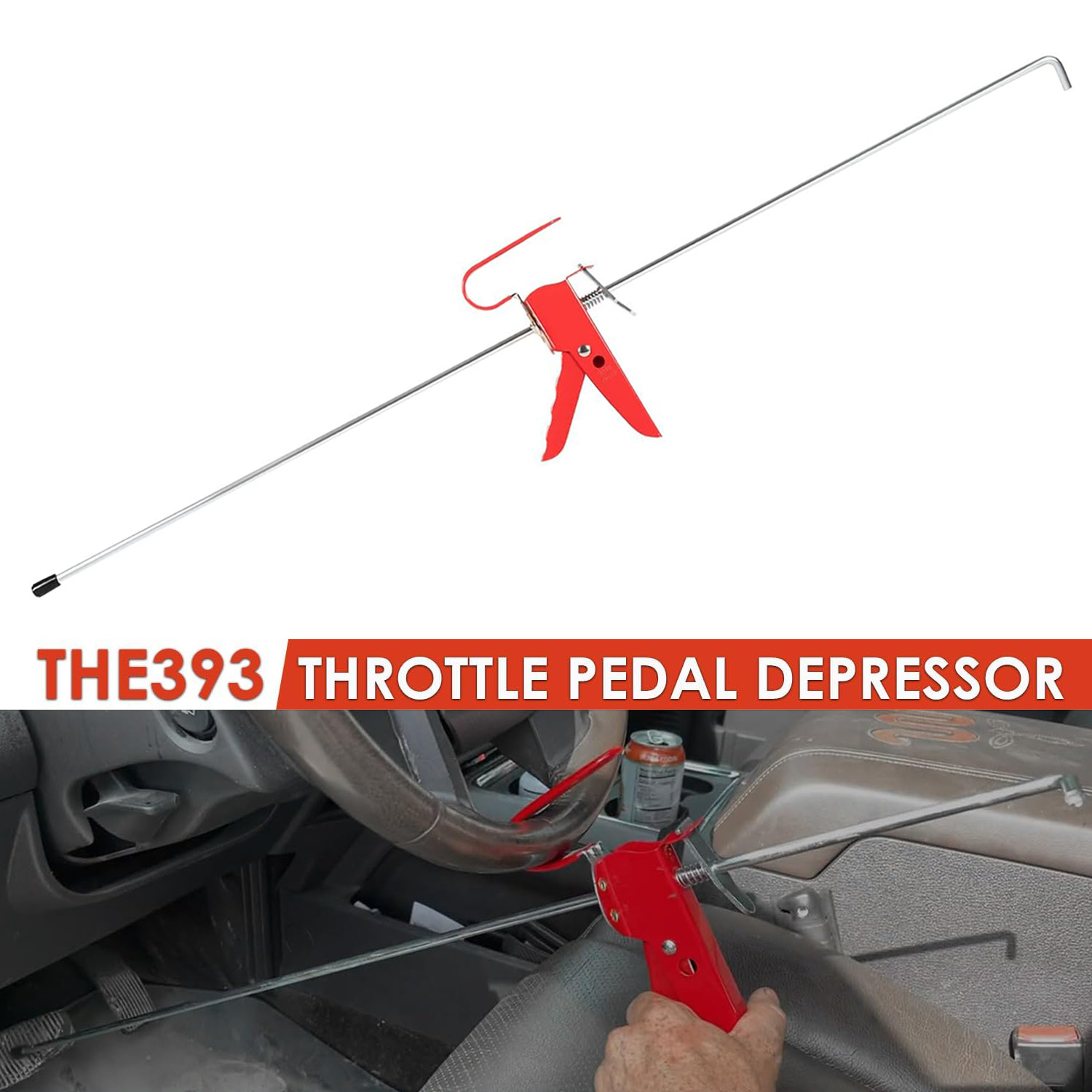 THE393 Pedal Depressor 36″ Brake Accelerator Replaces for Car Testing,Repairing