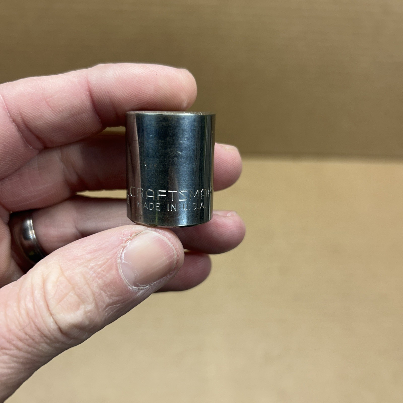 Craftsman 17mm 12 Point Shallow Chrome Socket 3/8″ Drive EE 44307 USA