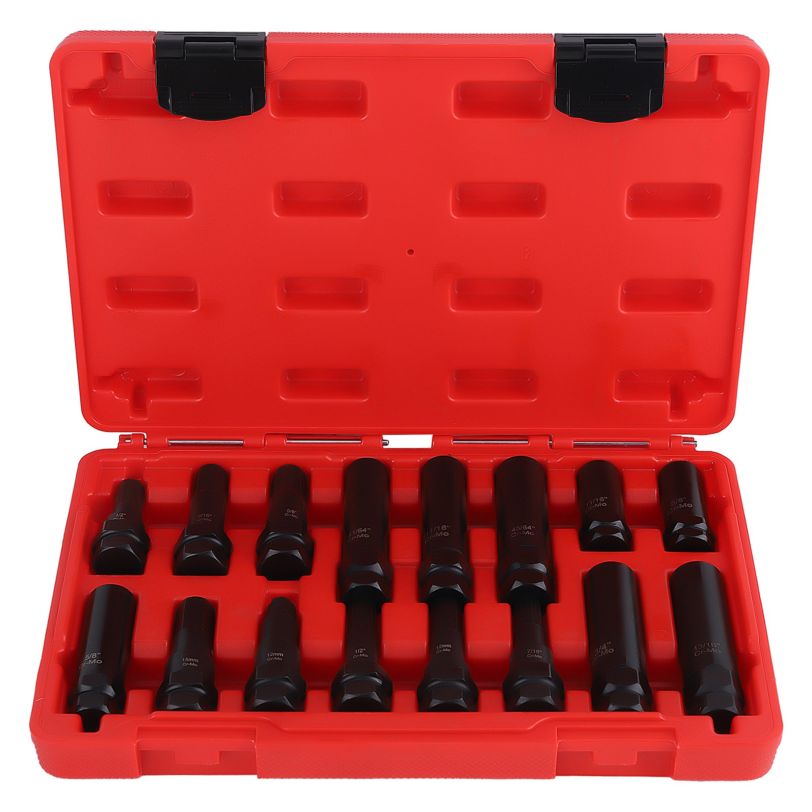 16x Master Wheel Locking Lug Key Set, Wheel Lock Removal SKT Tool Kit