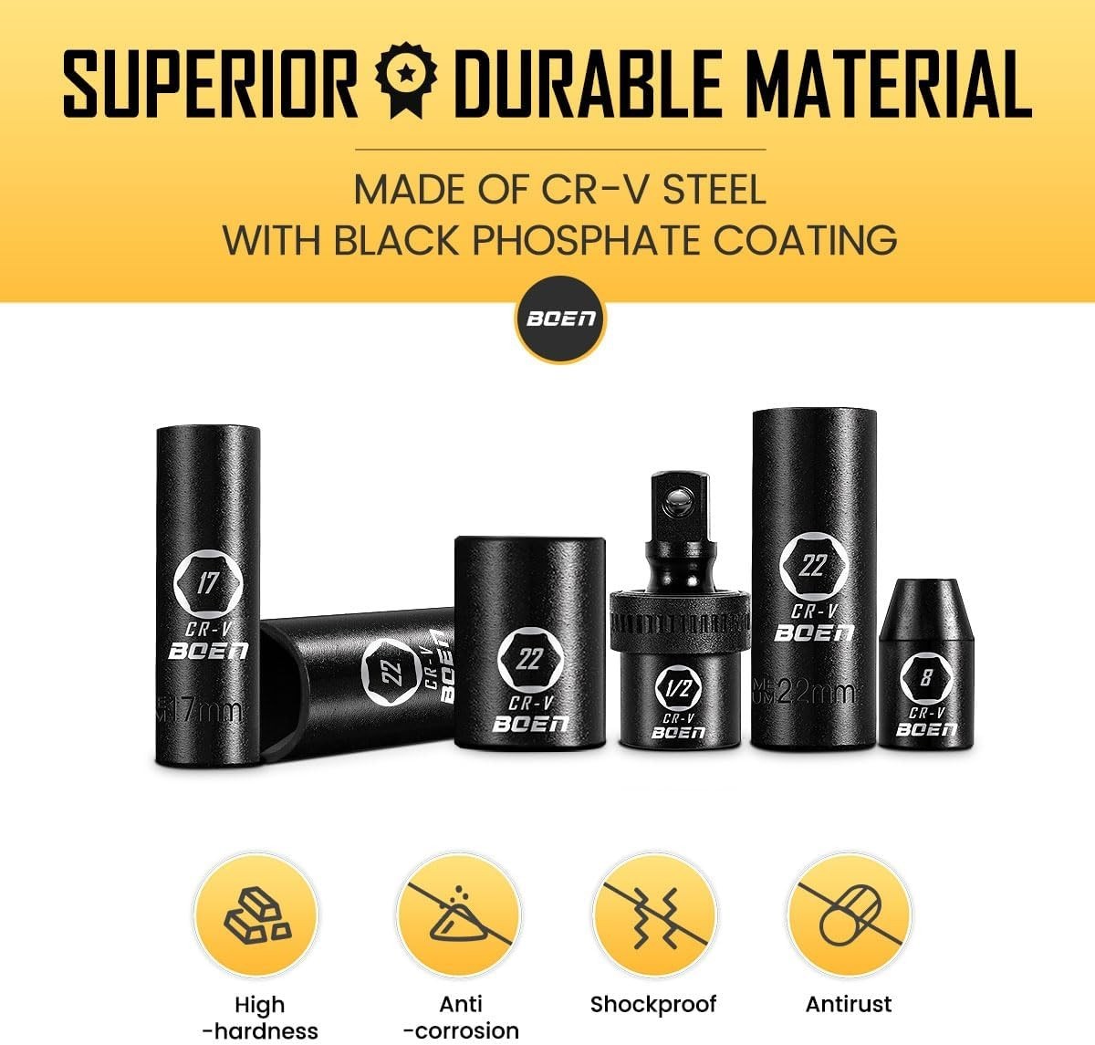 Essential 1/2″ Drive Socket Set – 33 Piece Deep & Shallow