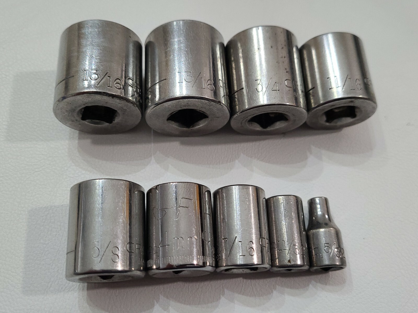 Craftsman USA 6 point G series Deep Sockets shallow Standard SAE 3/8 & 1/4 drive