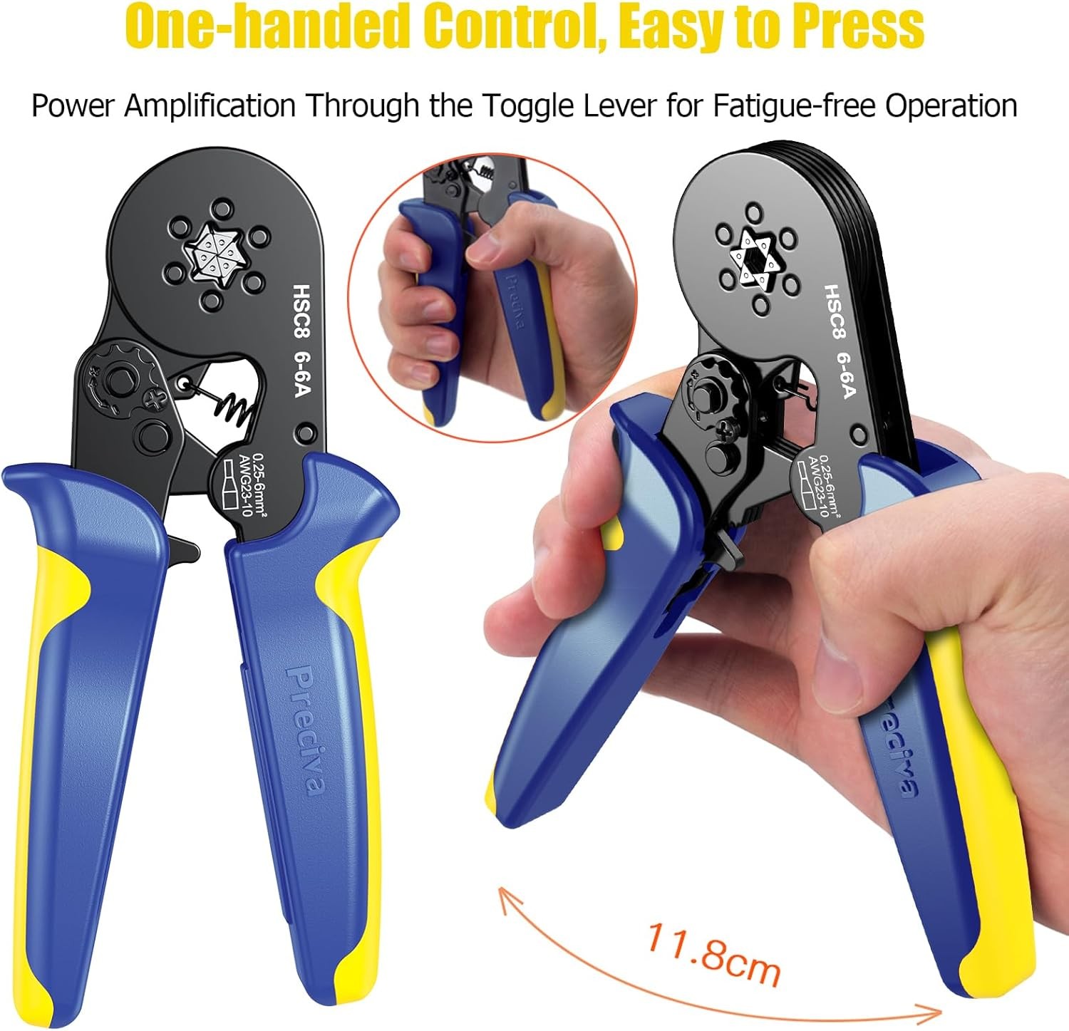 Preciva Ferrule Crimping Tool Kit with 1900PCS Wire Connectors, Silver/Gray