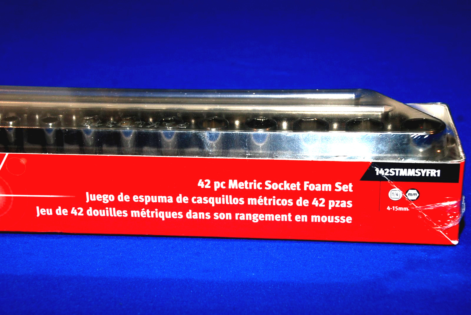 Snap-on NEW 42 PIECE 1/4″ Drive 6-Point Metric Socket Set with Red PRO-FI Foam