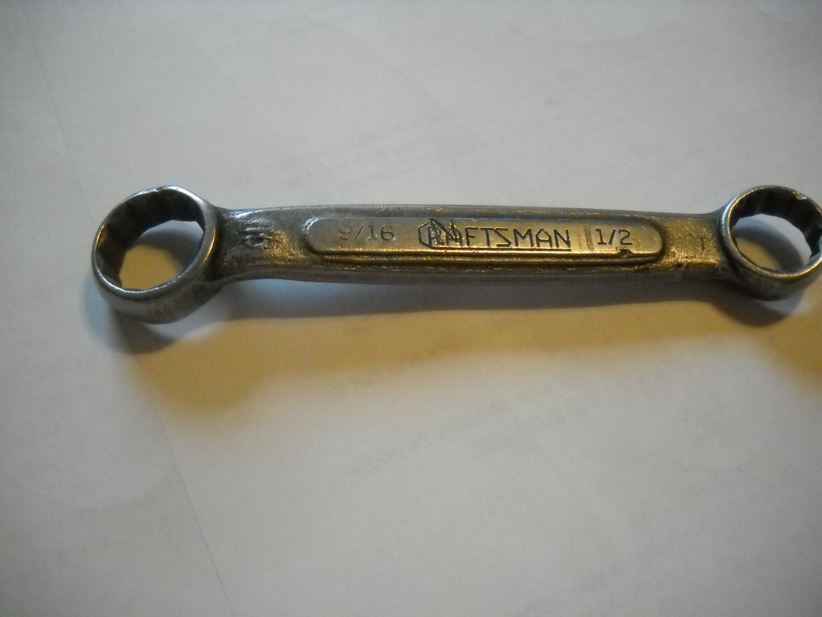Vintage Craftsman Stubby Double Box End Wrench 9/16″ x 1/2″ 5″ Long Underline