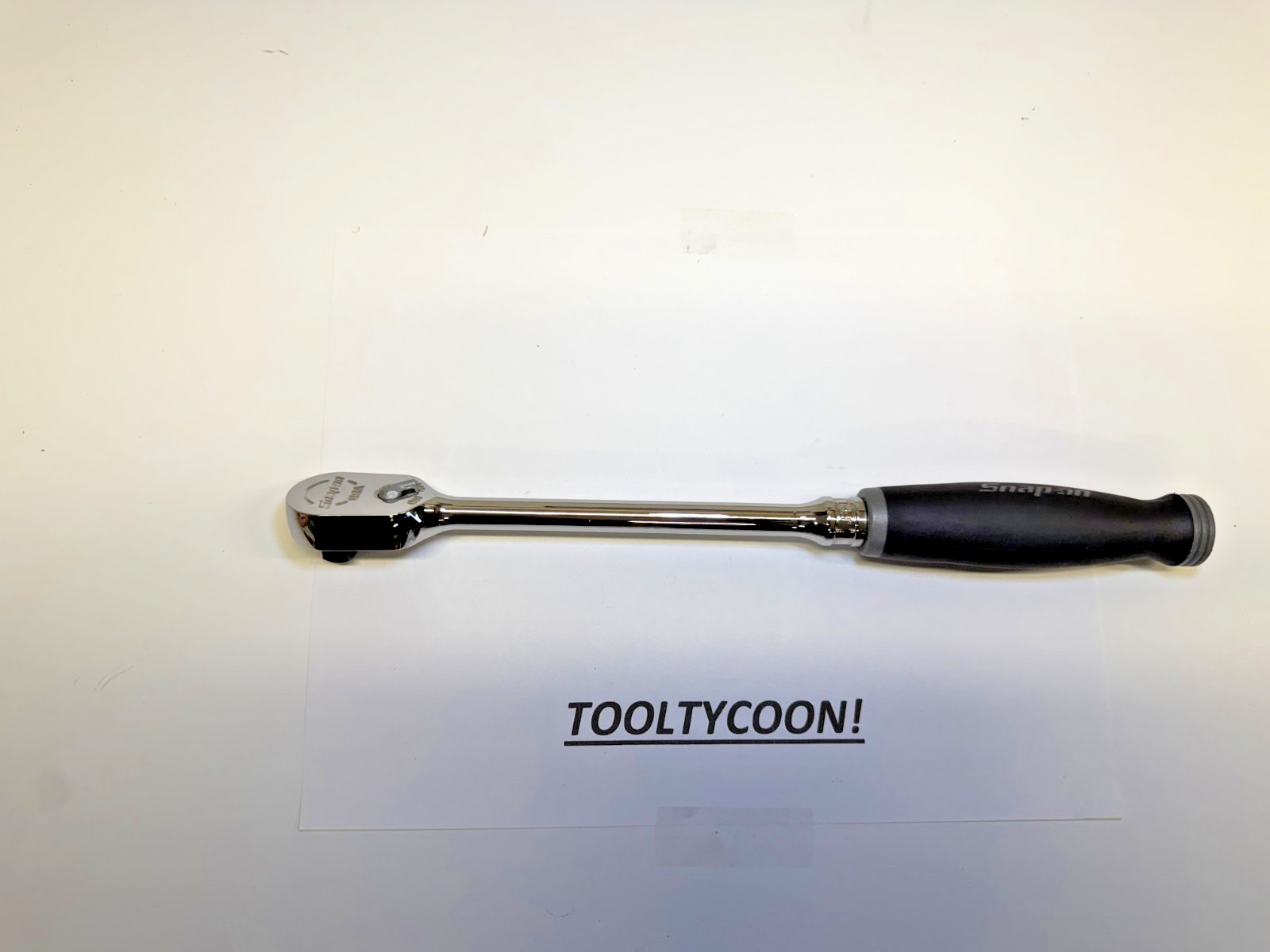 Snap-on Tools USA NEW 3/8″ Drive DARK TITANIUM Soft Grip LONG Ratchet FHL80DT