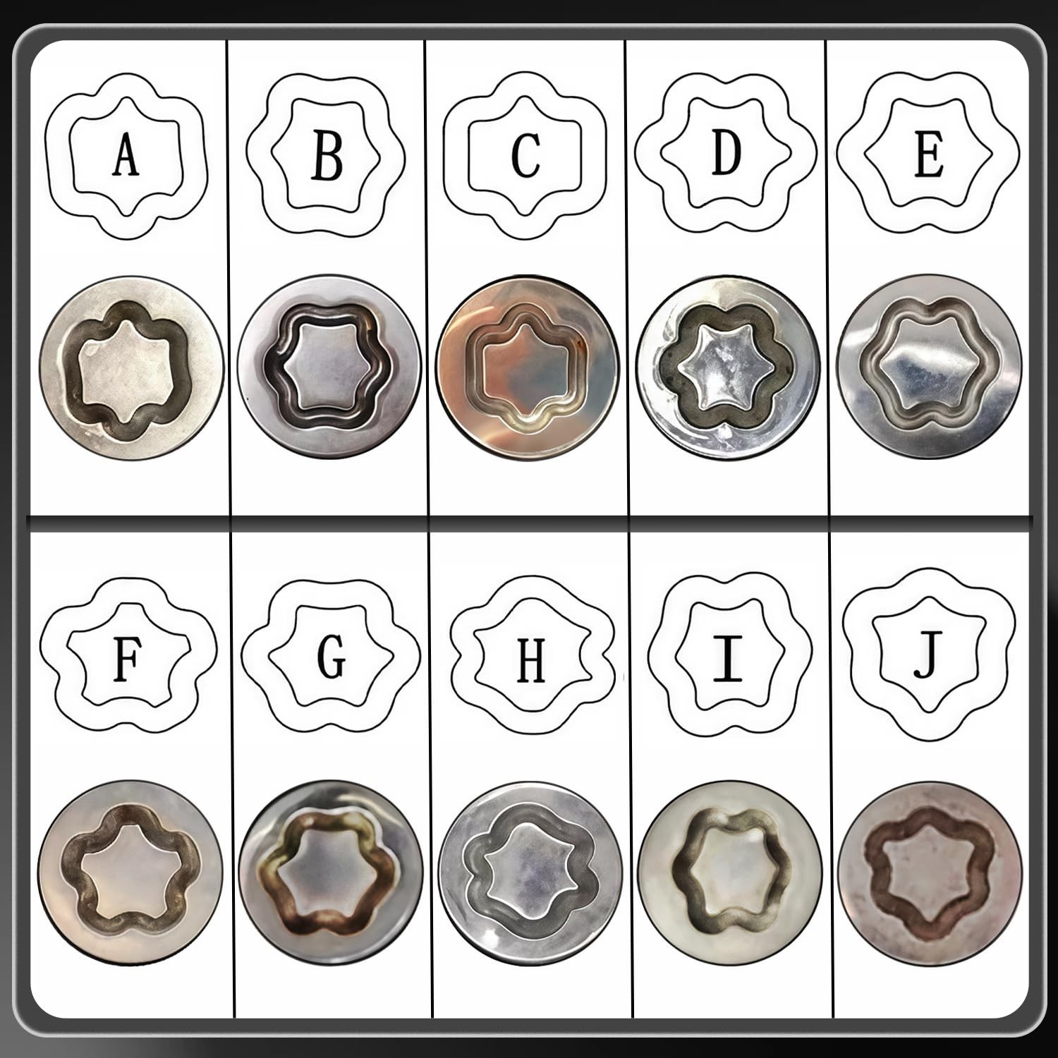 10pc Wheel Lock Nut Key 4 Toyota & Lexus Anti-Theft Lug Nut Removal Locking Key