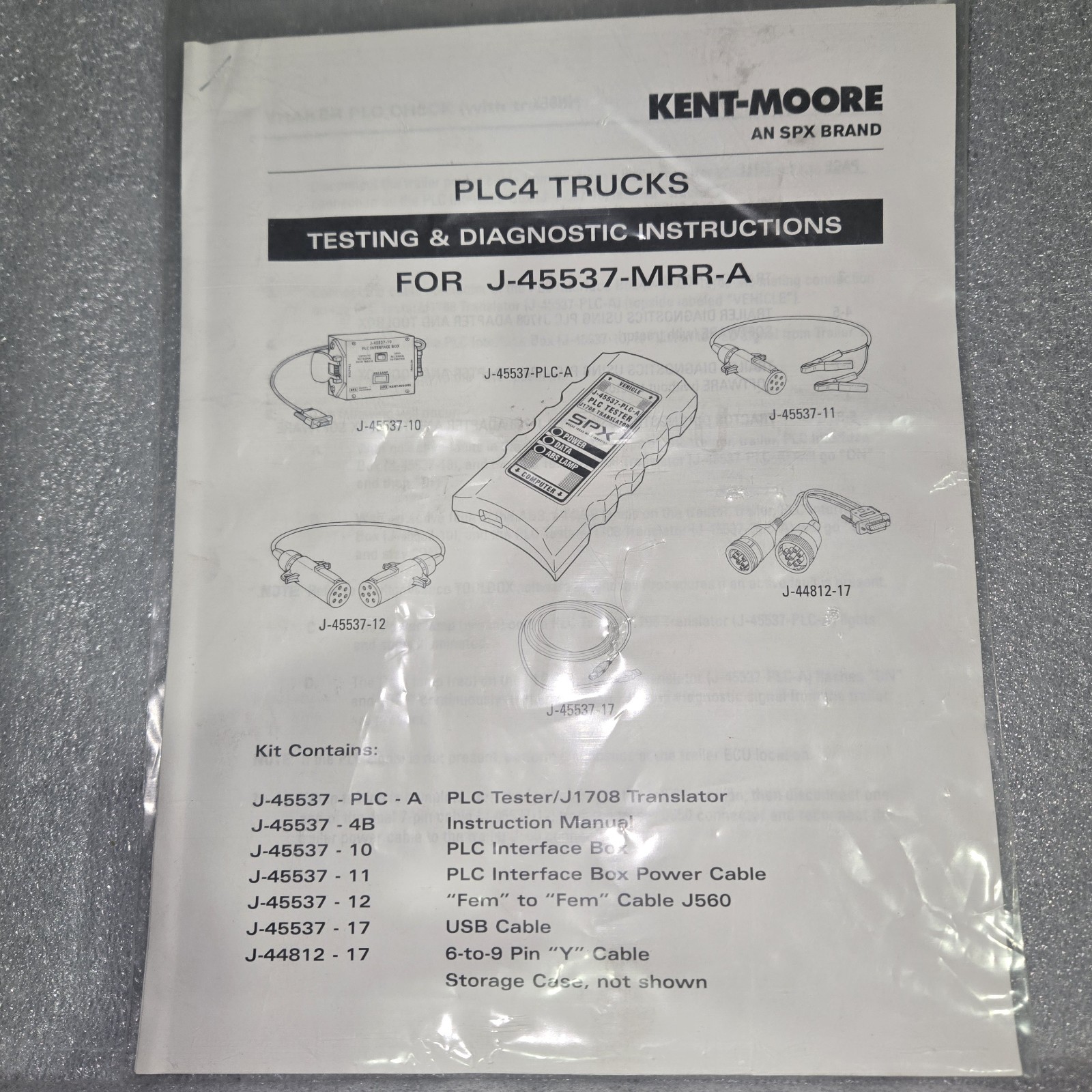 Kent-Moore J-45537-MRR-A Kit, ABS PLC/J1708 Translator Tool Kit