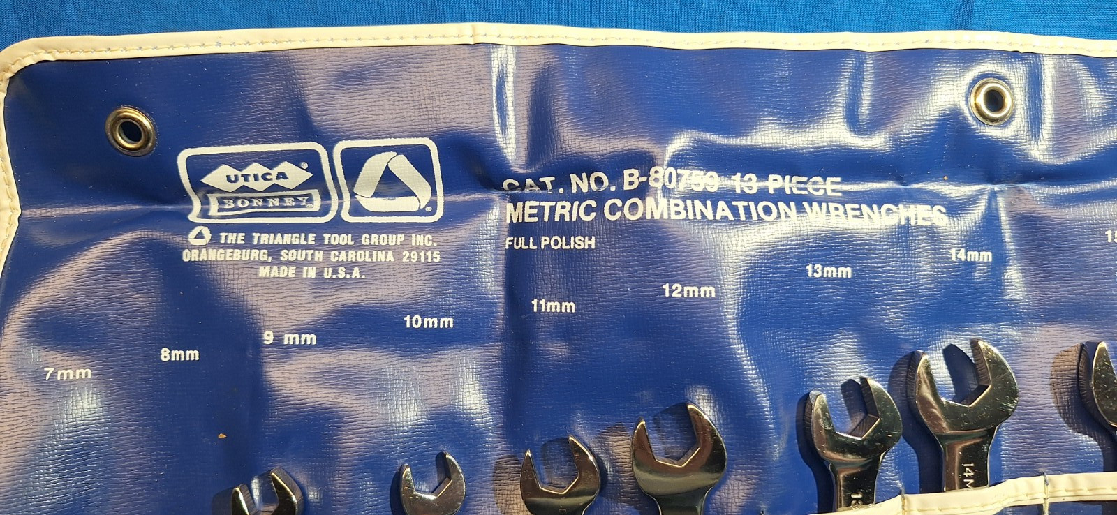 Bonney -80759 13 piece short Metric Combination wrench set full polish 7mm-19mm