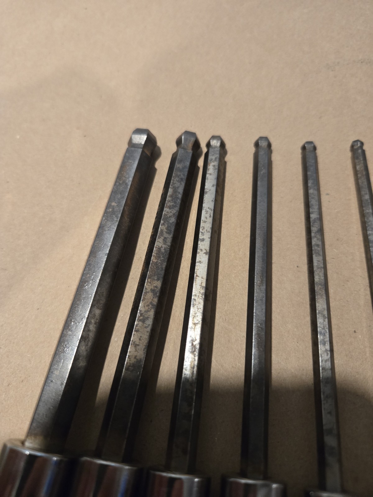 Snap On 3/8″ Drive 5/32-3/8 SAE Long Ball Hex Bit Driver Socket Set USA 206EFABL