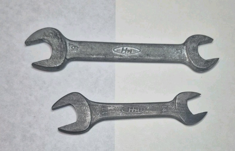 Honda Motors HM lot of 2, 14mm x 17mm and 17x19mm Open End Wrenches