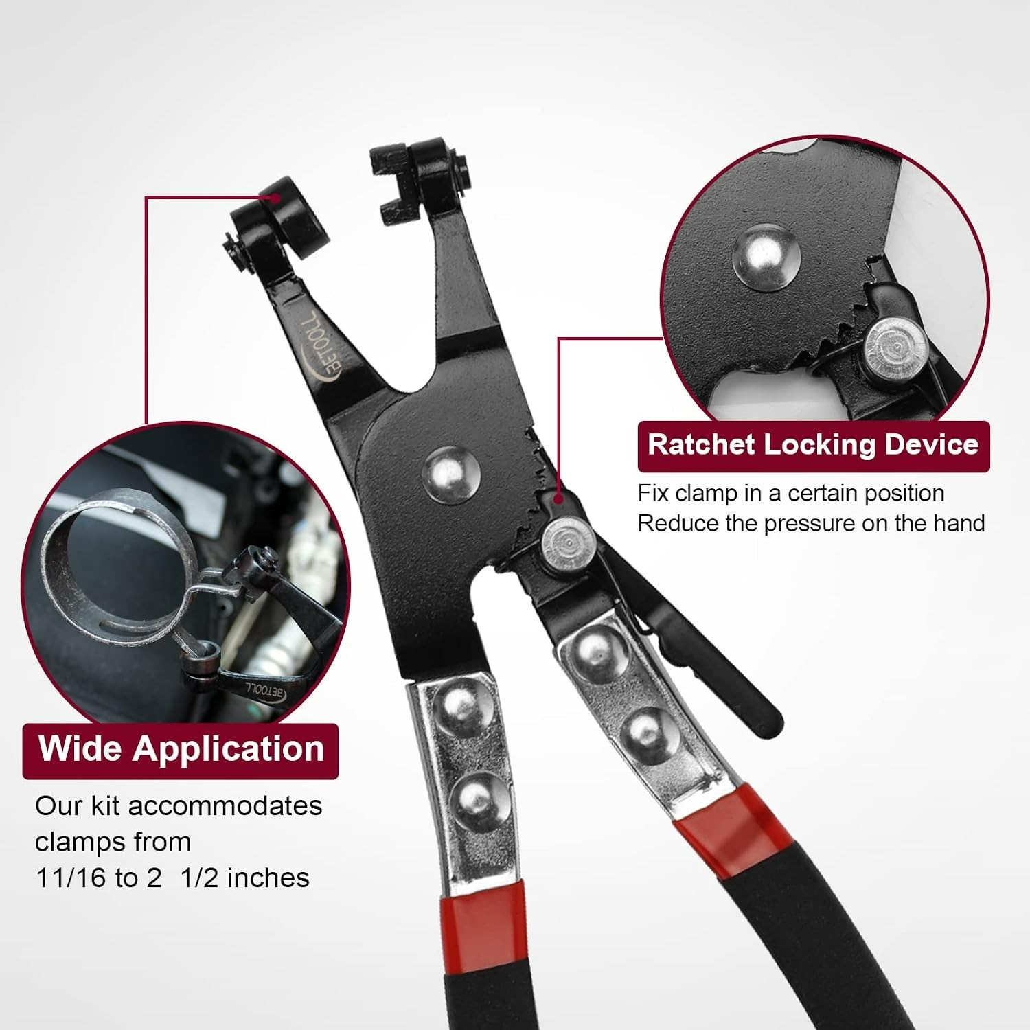 Versatile 9pc Hose Clamp Pliers Set – Ideal for Automotive Repairs & Maintenance