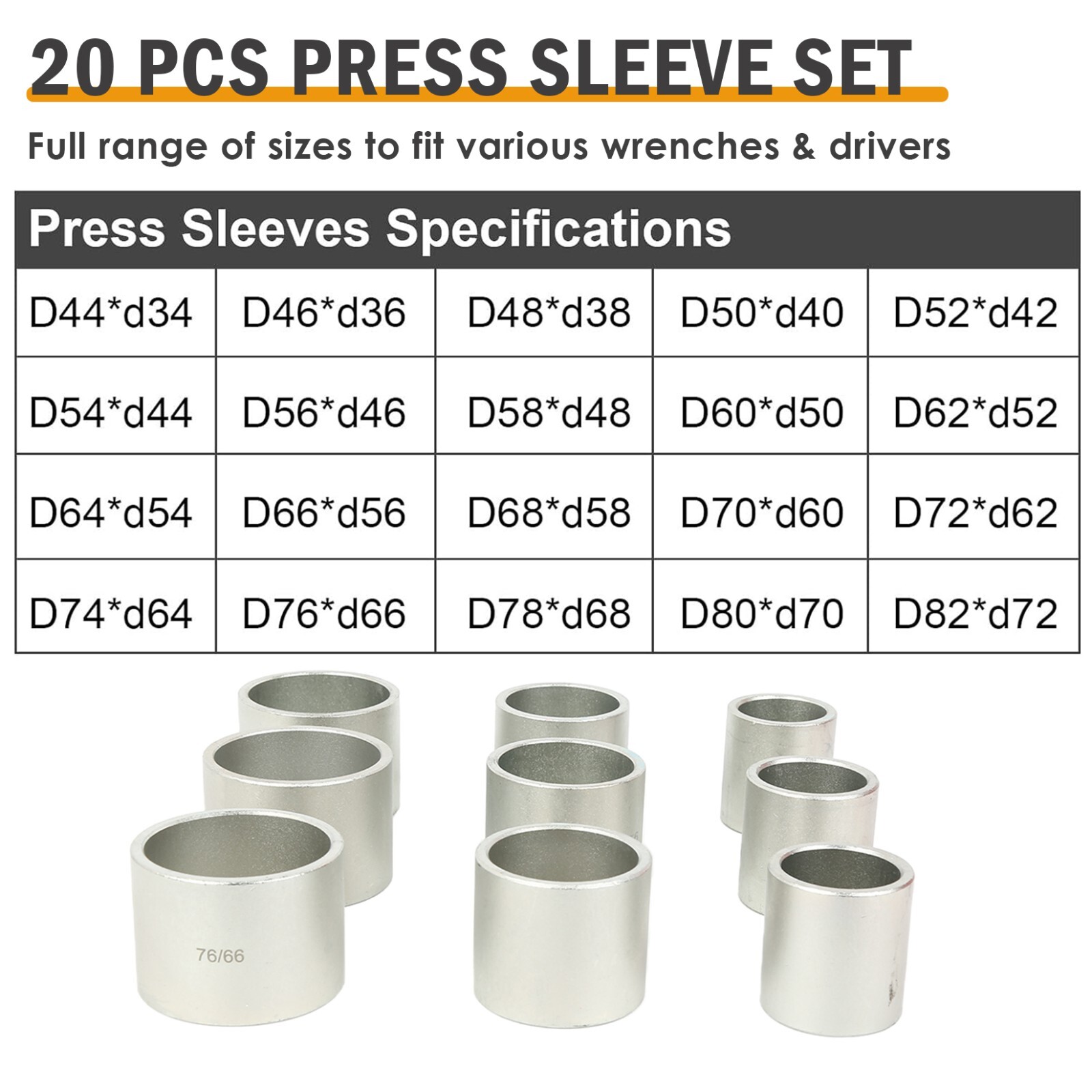 28PC Master Press& Pull Sleeve Kit Bushes Bearing Bushes Seals Installation Set