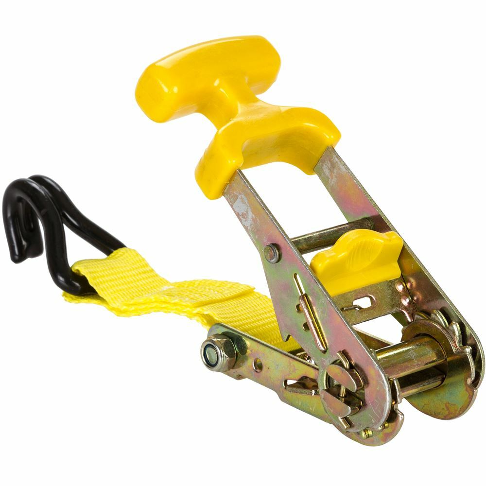 1-Pack Ratchet Straps with J-Hooks 1-1/4″ x 15′