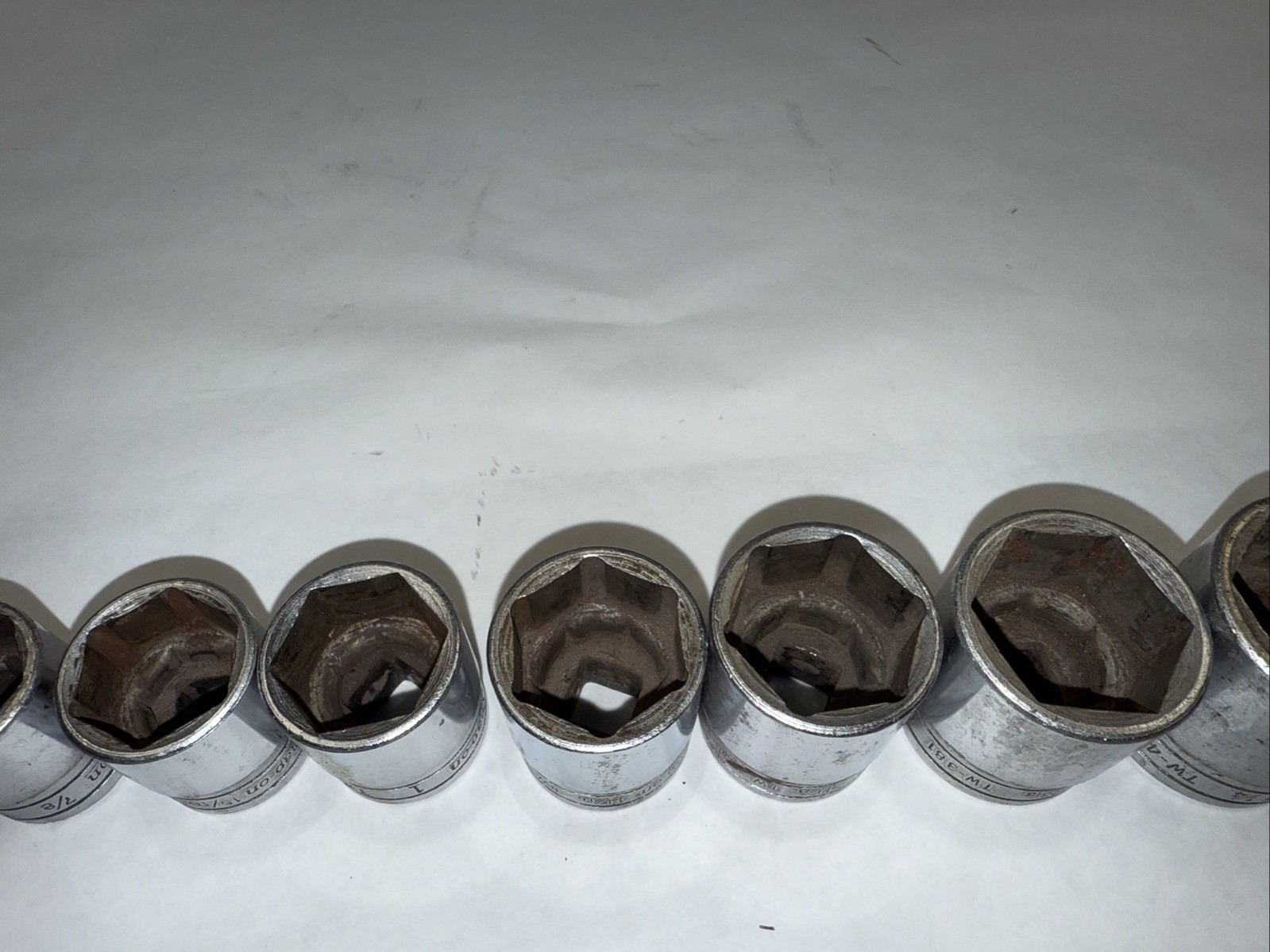 Snap On 1/2 6 Point Shallow Standard Socket Set 13 Pieces One Impact