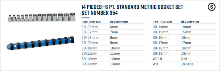 Wright Tool 3/8″ Drive, Metric Socket Set 6Mm – 19Mm (14-Piece) (354)