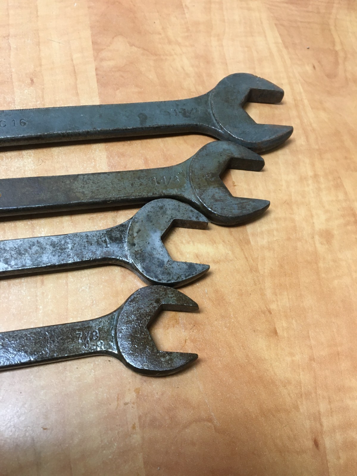 Mac USA Sabina OH 4pc Combination Wrench C16 C15 C13 C11 1-1/4″ 1-1/8″ 1″ 7/8″