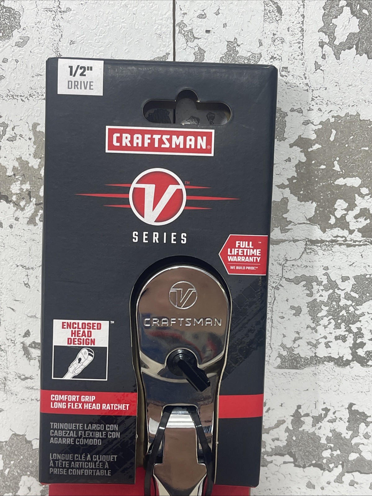 Craftsman V-Series 1/2″ Drive Flex Head Comfort Grip Ratchet CMMT86336V New