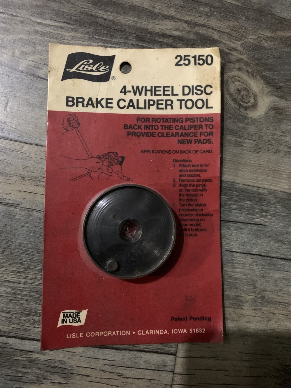 Lisle Tool Corporation 2-1/8” Adapter Prt# 25150 For GM Disc brake Pistons