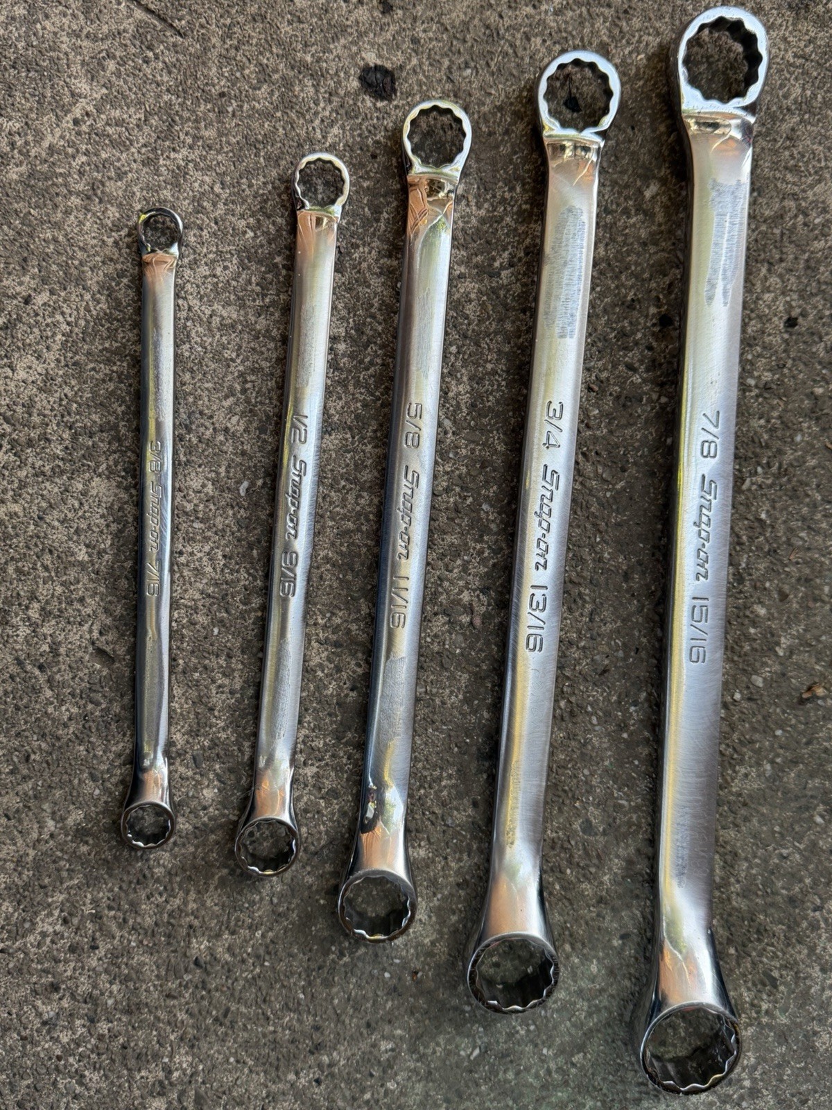 snap on XB2830A wrench set Of 5pc From 3/8”to 15/16”