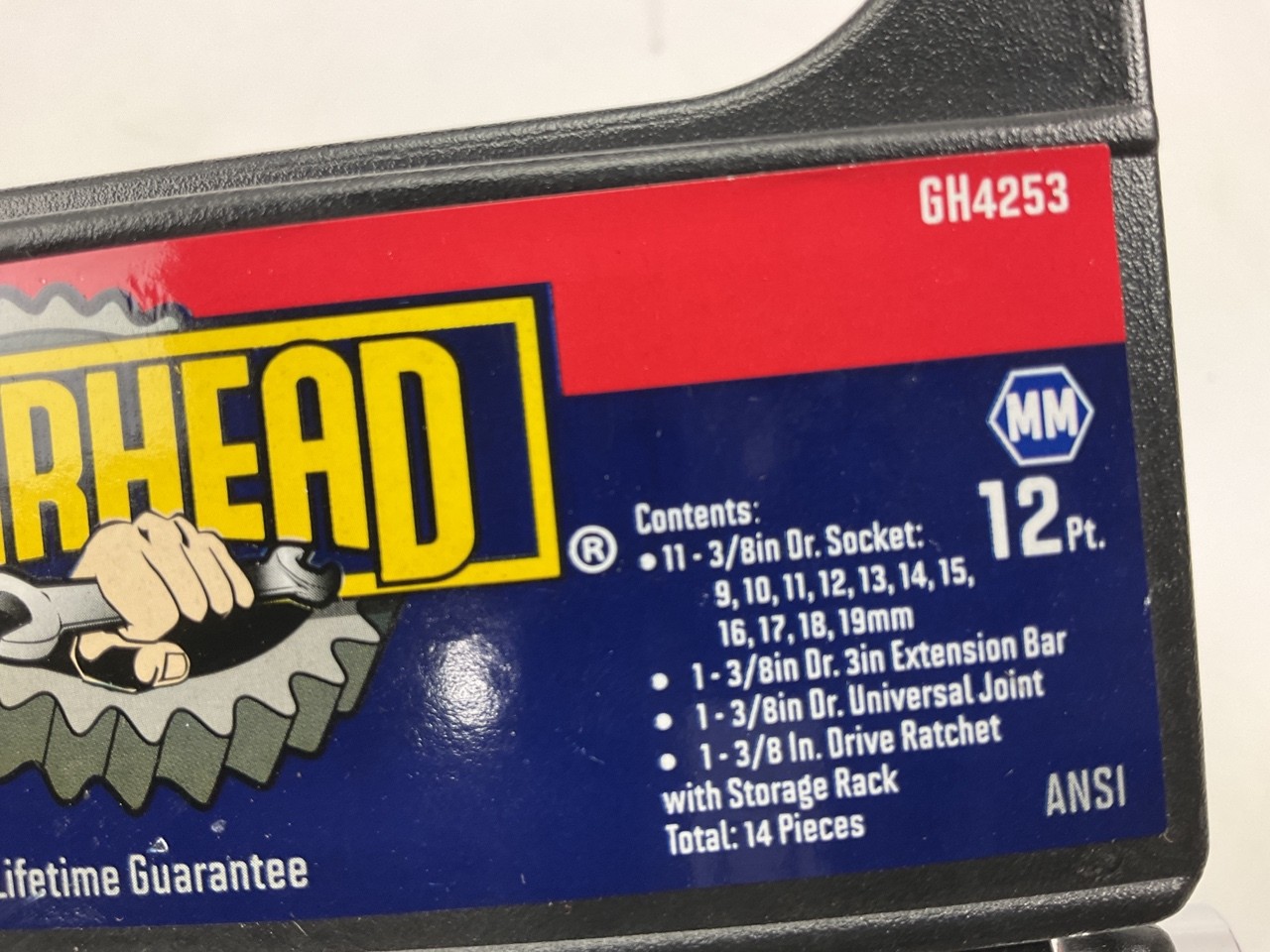 Gearhead GH4253 3/8″ Drive Metric Socket &Ratchet Handle Set, 14-Piece