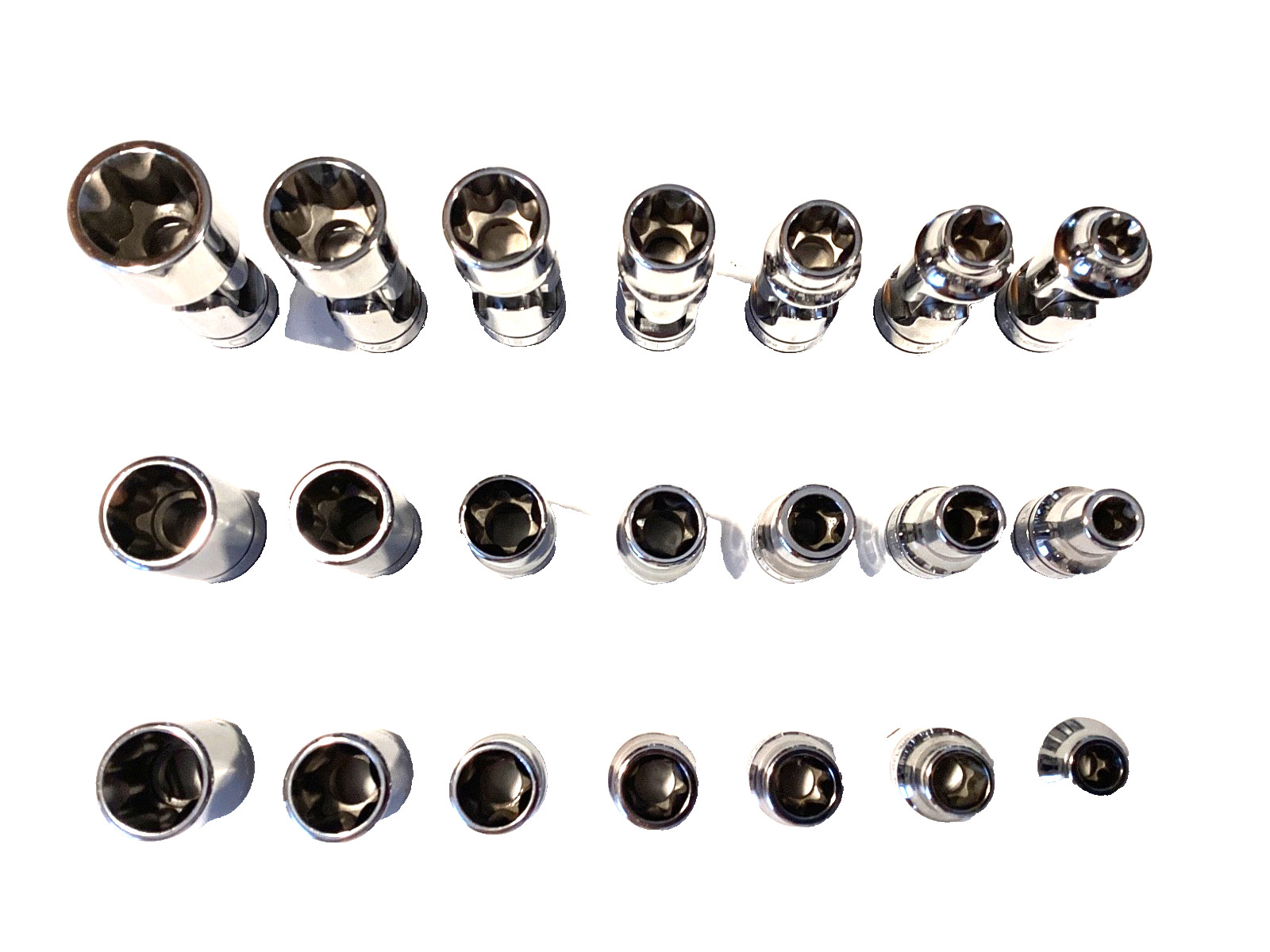 Snap On USA NEW 21 Piece 3/8” Drive Inverted Torx Master Socket Set Pro Fit Foam