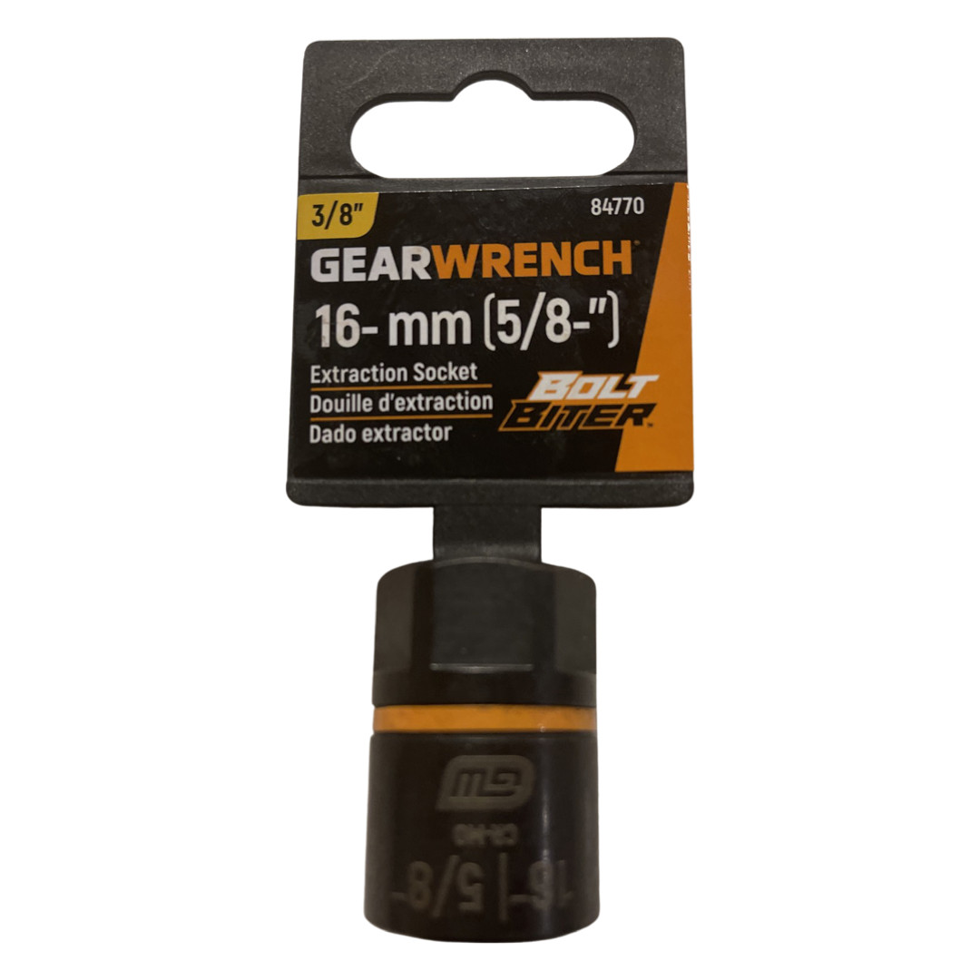 GearWrench 3/8″ Drive Bolt Biter 16-mm (5/8″-) Impact Extraction Socket 84770