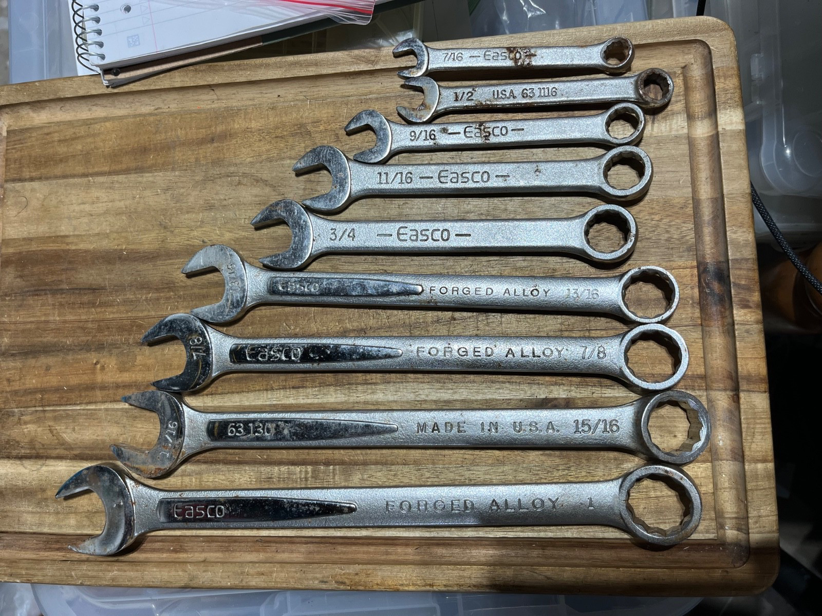 Easco comvinatioin wrenchs SAE (28052)