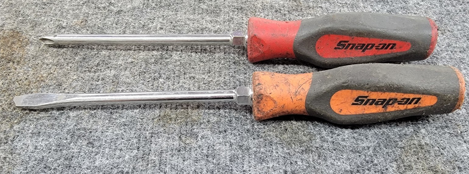 Snap On Tools Screwdriver Set Of 5, Phillips And Flat Head