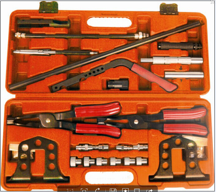Cylinder Head Service Set Tool Kit Valve Spring Compressor Removal Install Tool