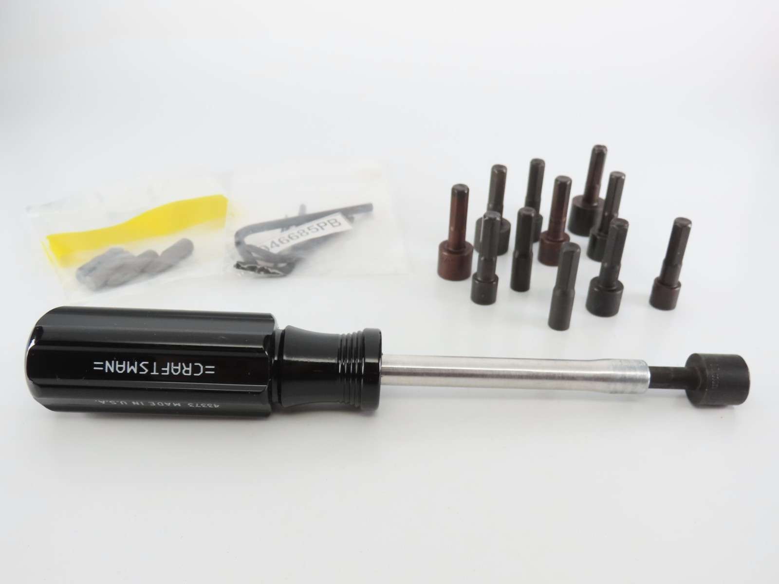 Craftsman 43373 Magnetic Bit Driver w/12 Piece SAE/Metric Nut Driver Set & More