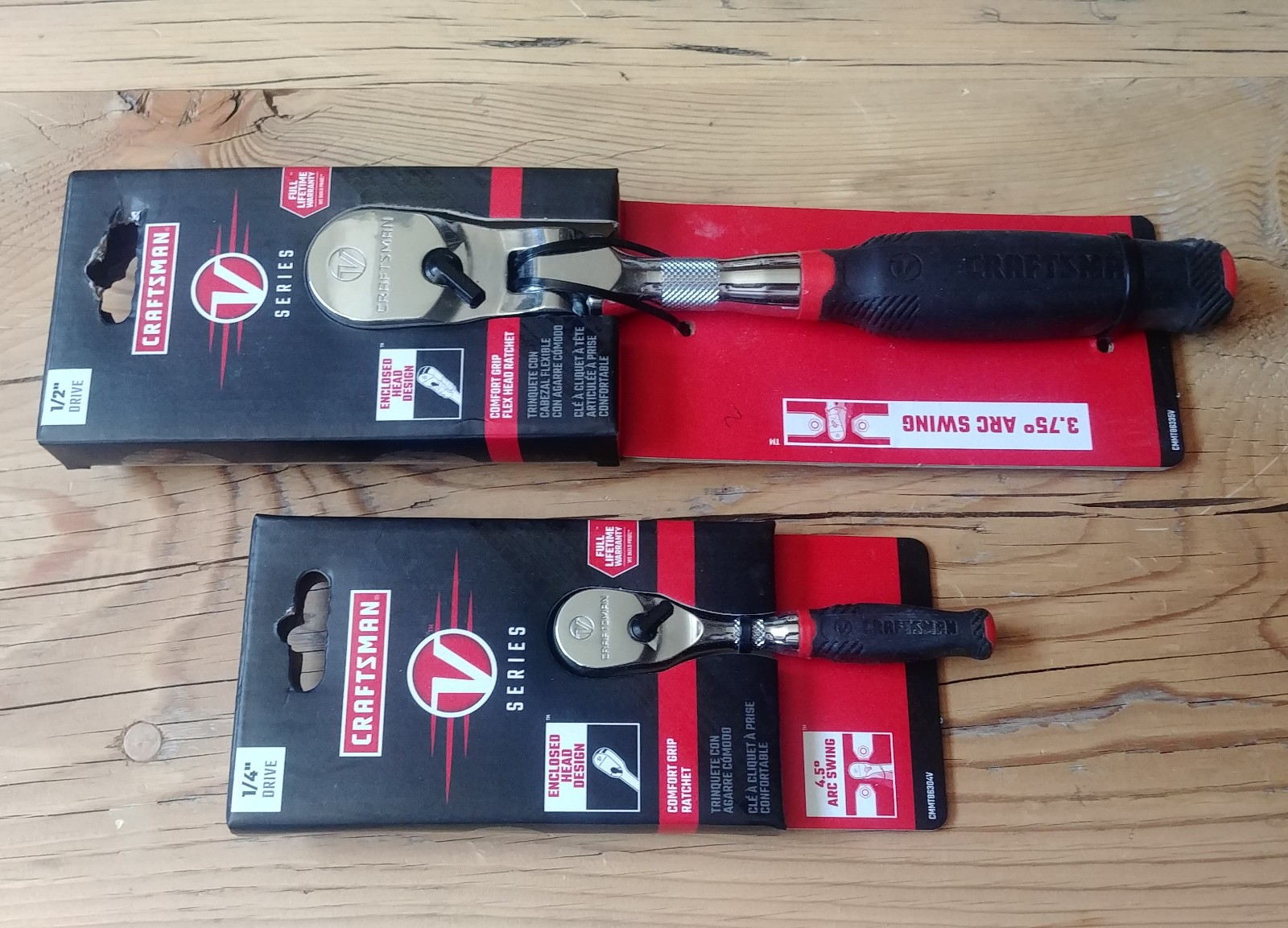 *NEW* Craftsman V-Series 1/2″ Drive & 1/4″ Drive Ratchets – Comfort Grip