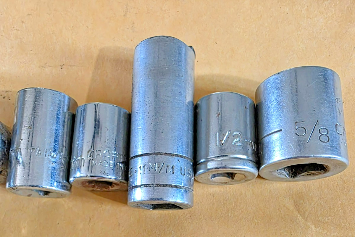 Mixed Lot of Sockets – Asst Brands And Sizes- Lot of 16. HT#496