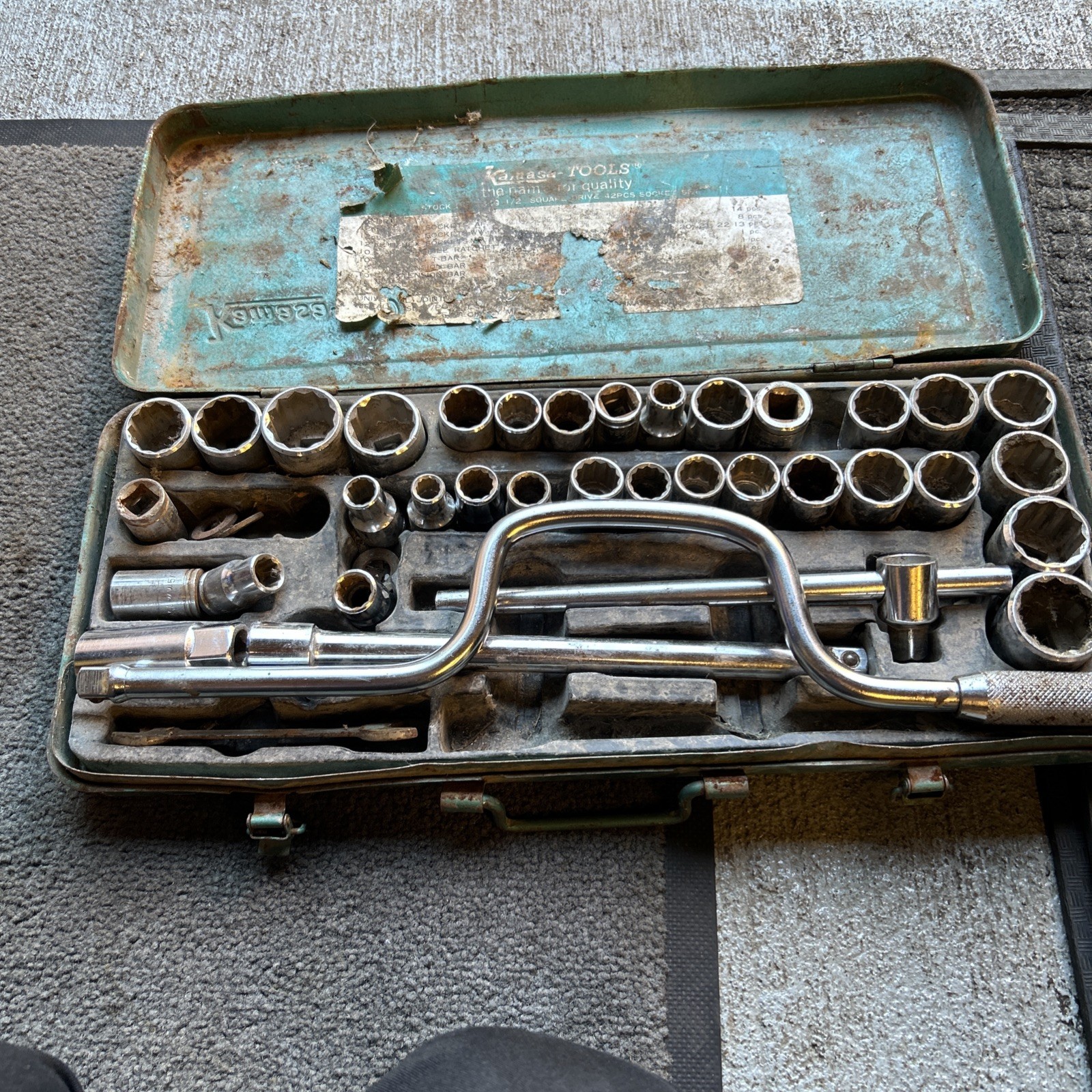 Kamasa Socket Set KT4849 1/2″ Drive 42 Piece Vintage Tools incomplete36 pieces