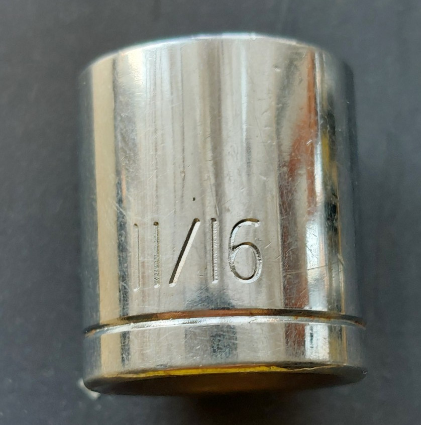 CHROME VANADIUM 11/16″ AF IMPERIAL SOCKET HEX 6 Point 3/8″ Drive CR-V