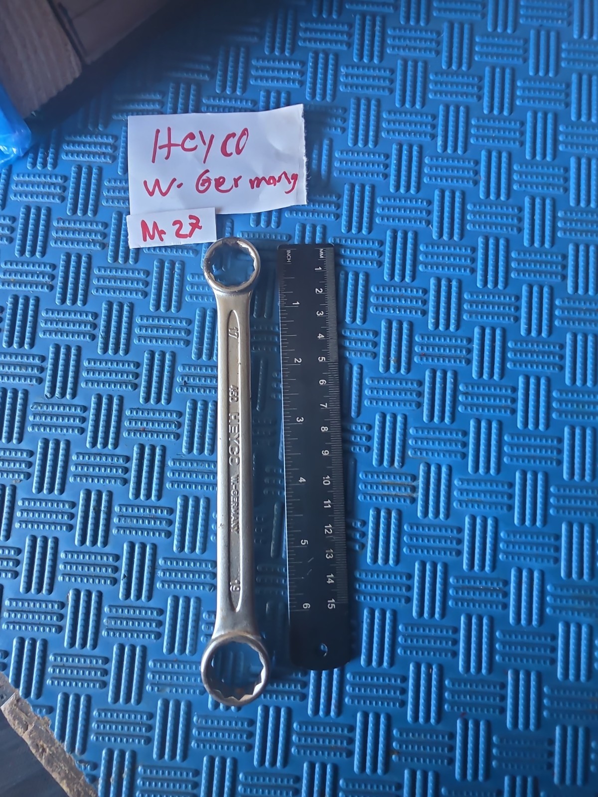 Heyco 450 BMW Tool Kit 17mm X 19mm Box End Wrench Ring Spanner W-Germany