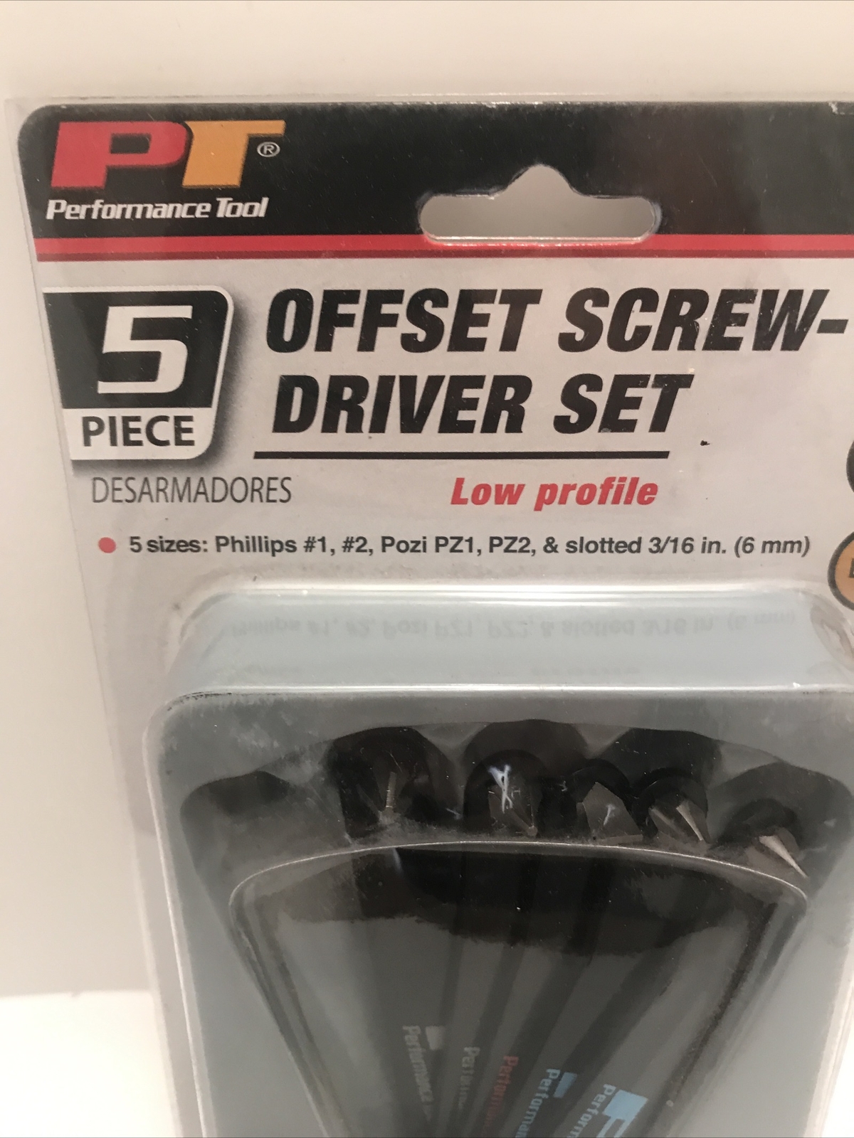 Performance Tool 5-Pc Offset Screwdriver Set W30977. Low Profile New