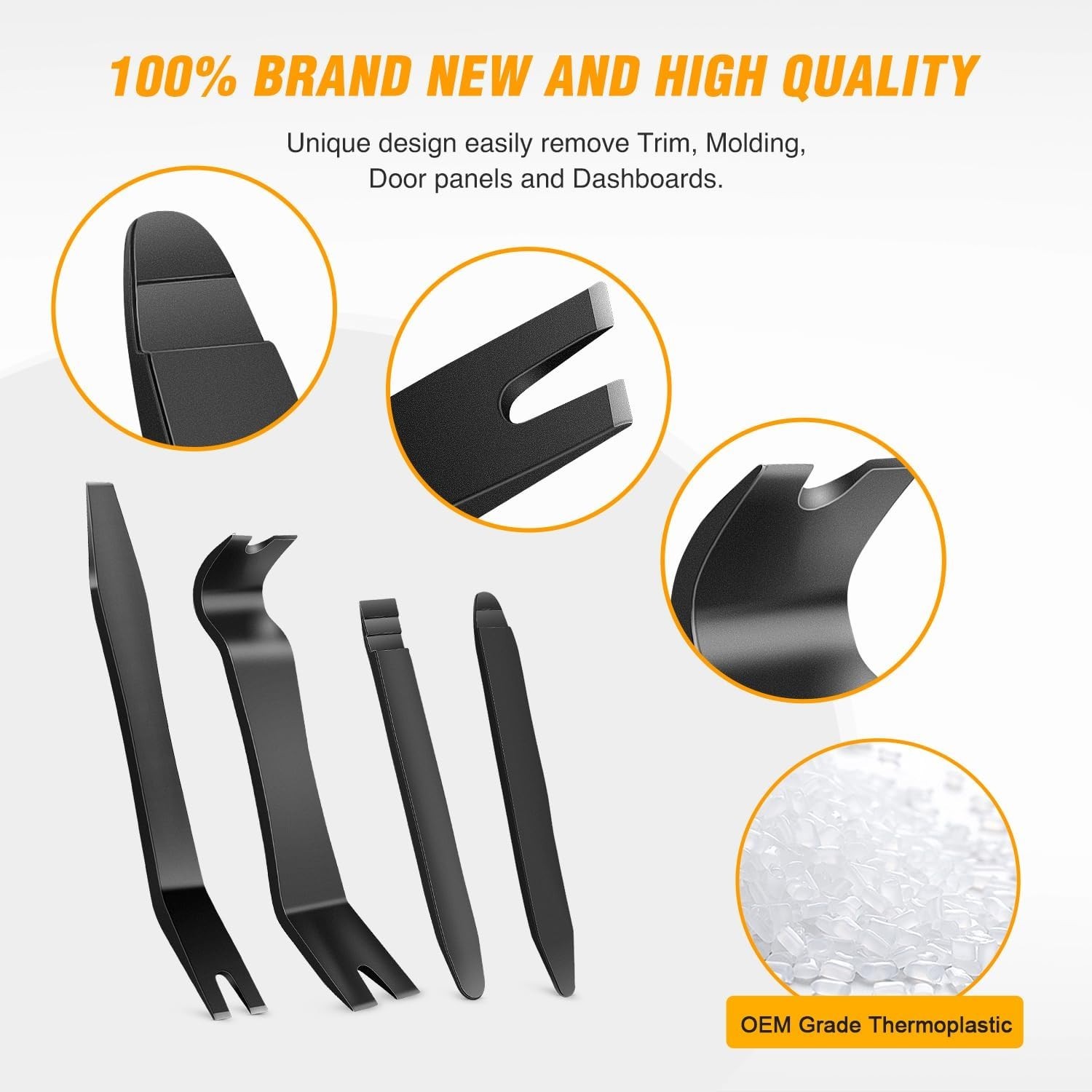 11PCS Car Trim Tools – Anti-Slip Metal & Nylon Fastener Remover Set