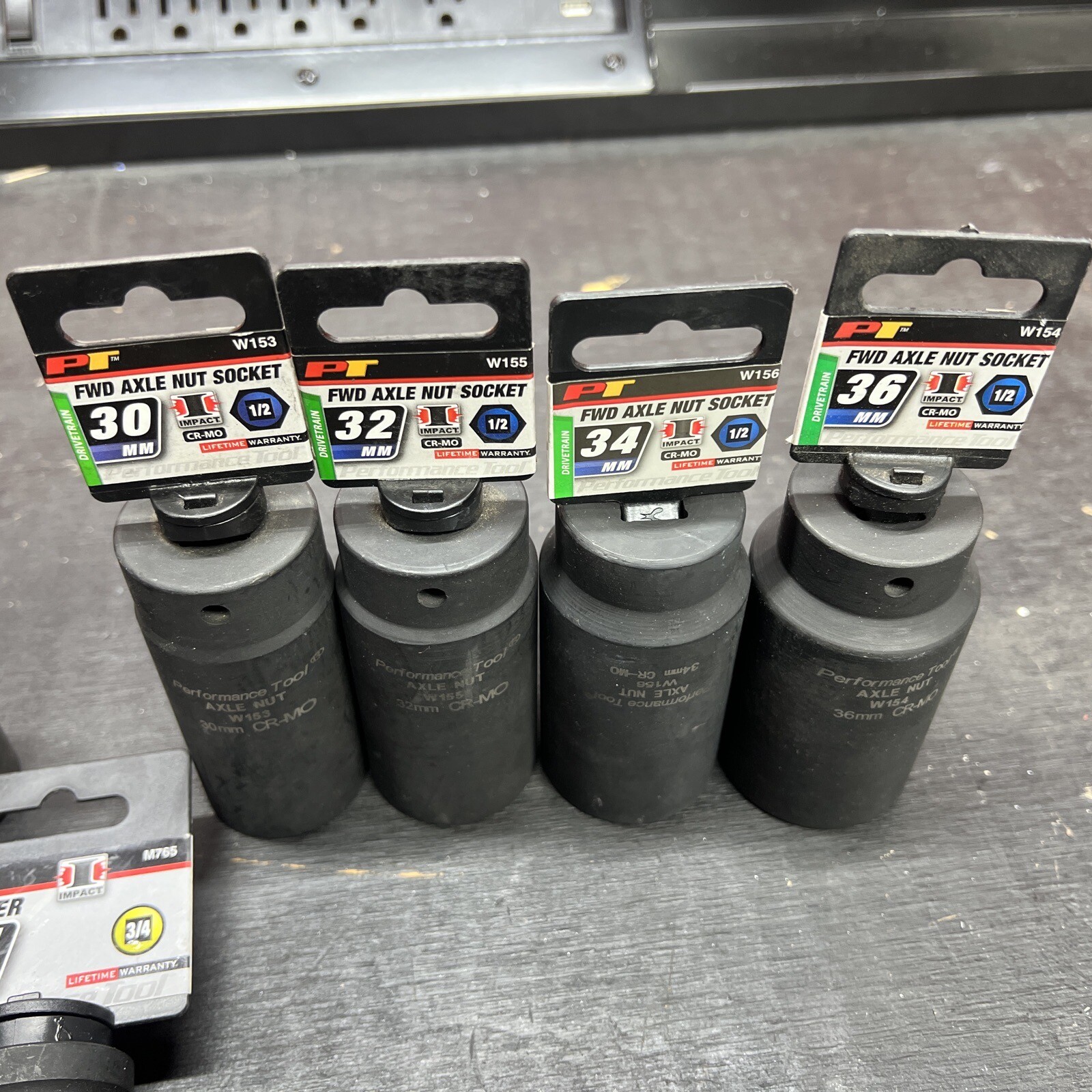Performance Tool 1/2″ Impact Socket Set 30mm- 36mm 1 1/4- 1 1/16