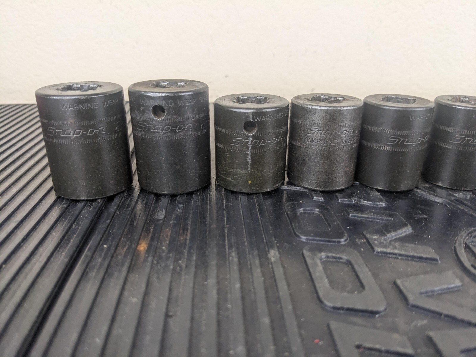 #az084 Snap-On 1/2″ Drive 6-Point Metric 10mm 24mm Shallow Impact Socket Set IMM
