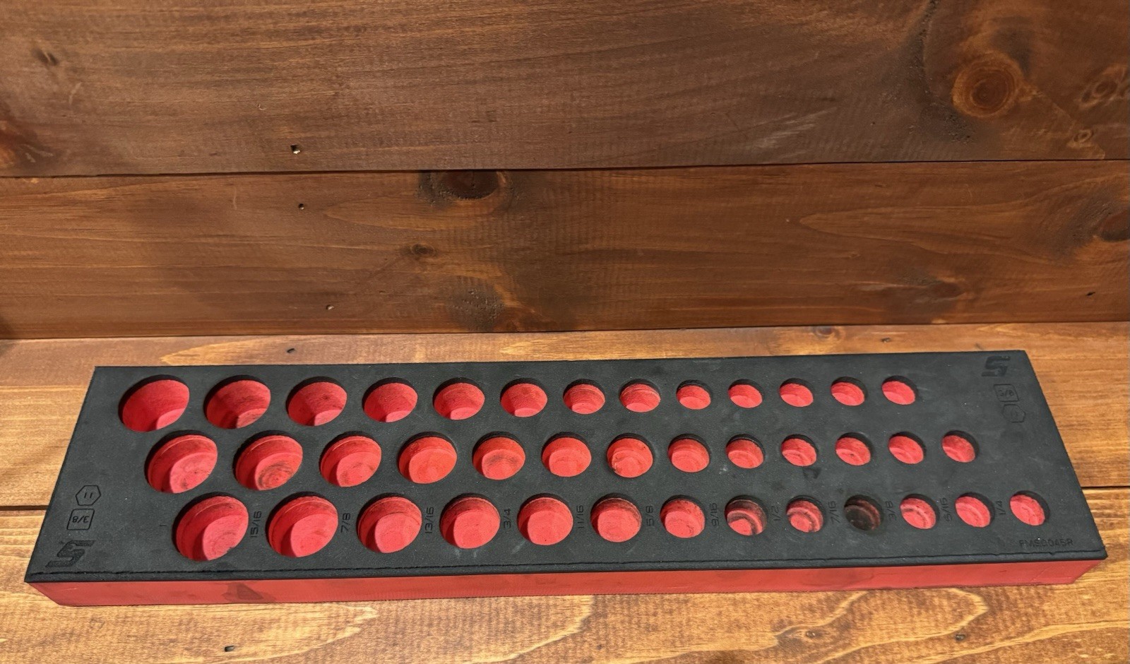 Snap-on Tools RED FOAM ORGANIZER for 39pc 3/8″ Drive SAE Socket Set FMS004BR