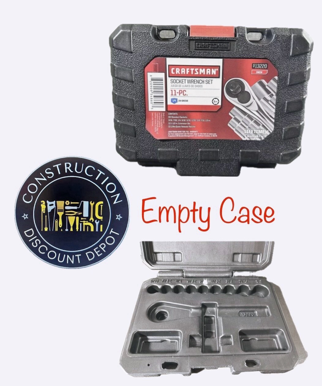 2 NEW Craftsman 1/4 Dr Ratchet and Socket REPLACEMENT Case METRIC SAE EMPTY