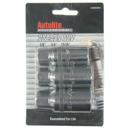 AutoLite Spark-Plug Socket Set 3pc 5/8» 3/4» 13/16» Great Quality