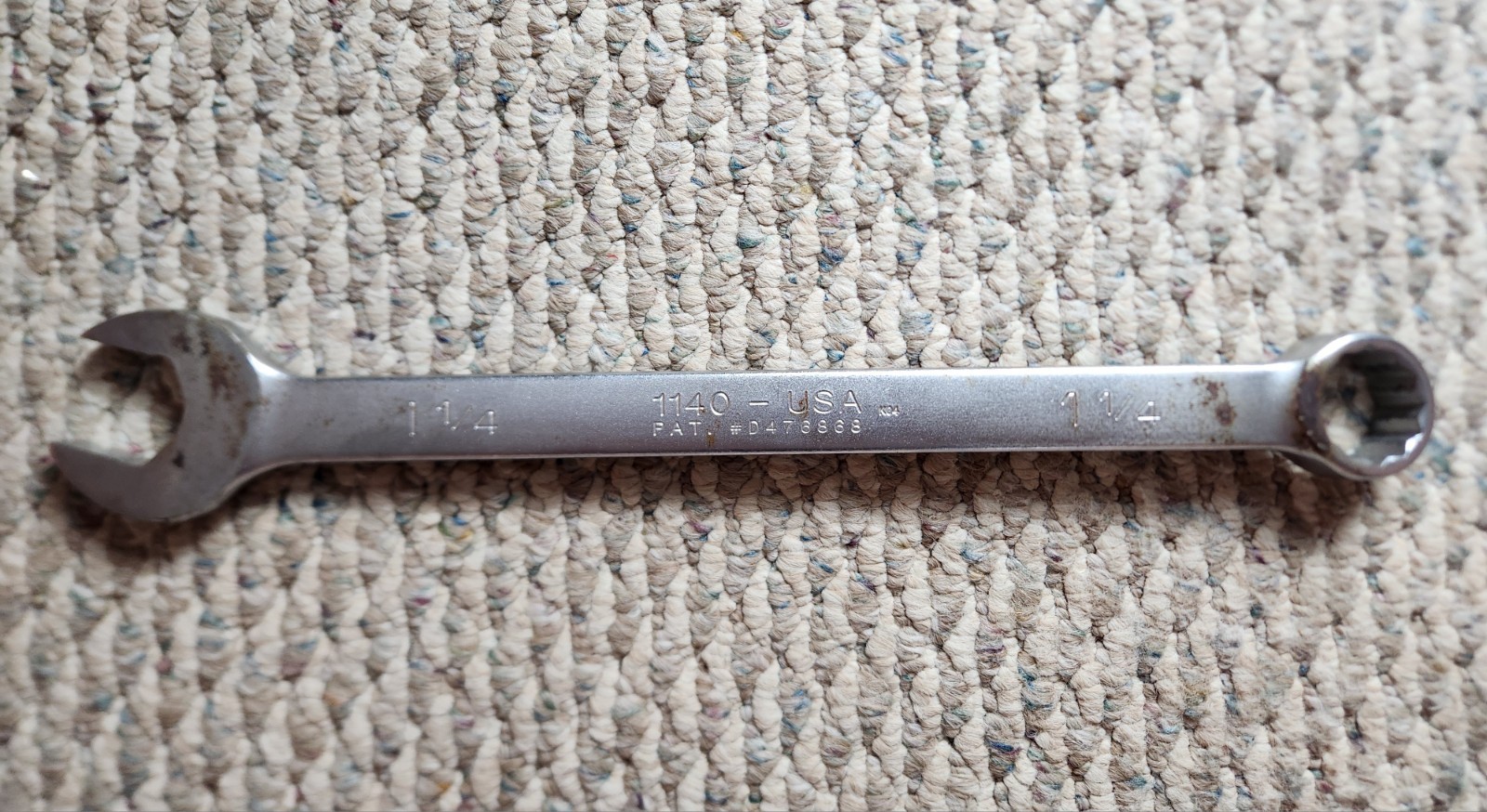 Wright Tool 1-1/4″ Combination Wrench 1140 USA 12 Point Satin Finish Made In USA