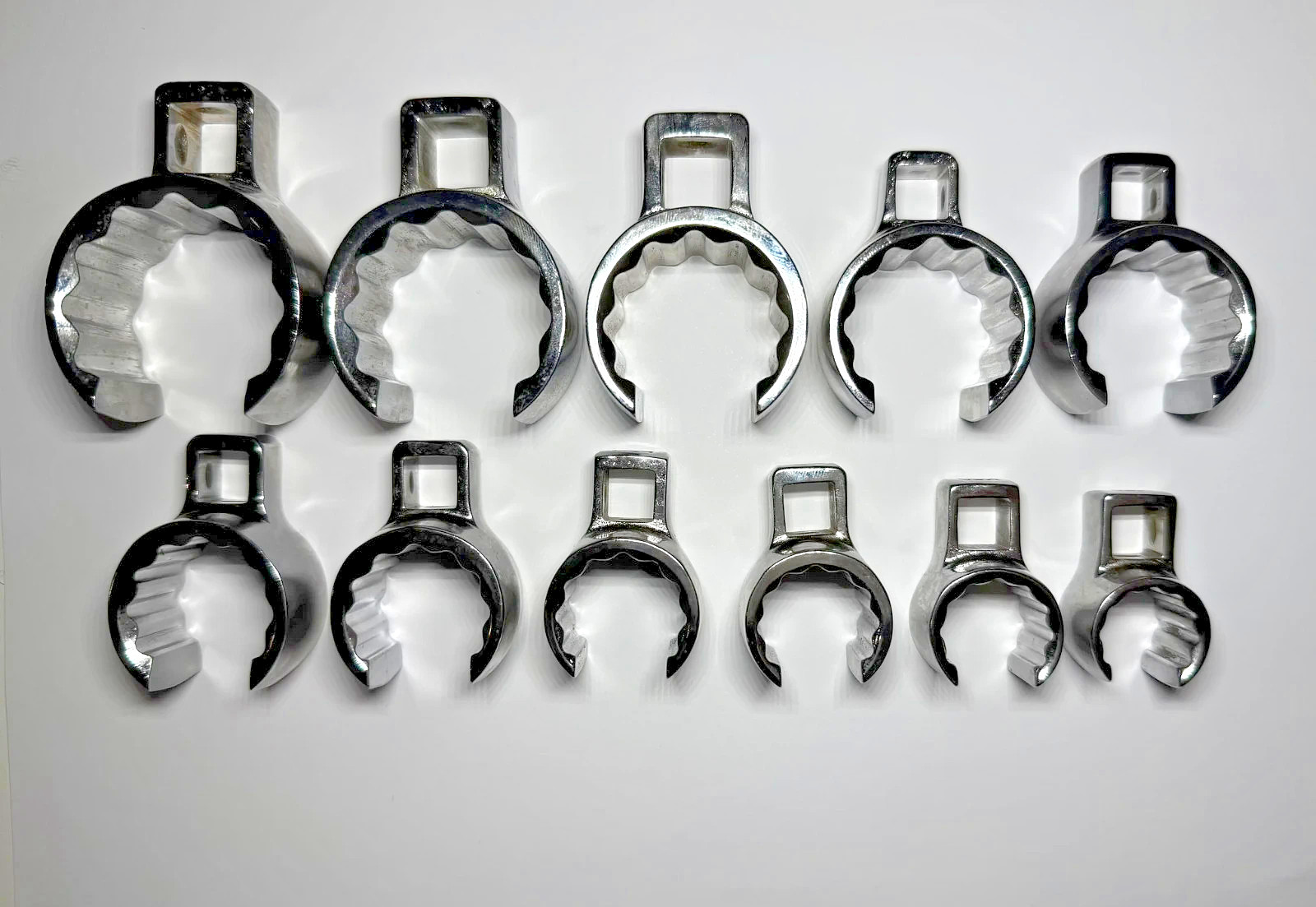Cat Caterpillar Tools 5/8″ to 1-3/8″ 11pc SAE 12 pt Crow Foot Wrench Set 5P-0336