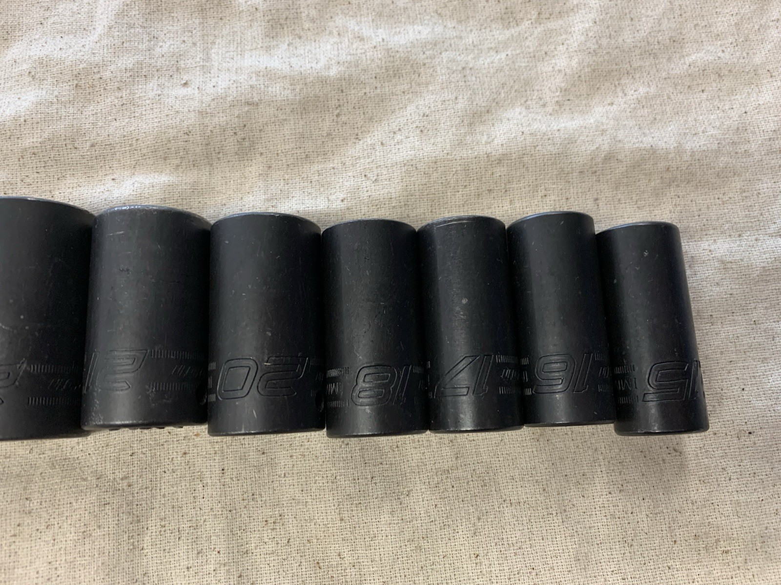 Snap-on 312IMMS 11pc 1/2” Drive 6pt Metric Semi-Deep Impact Socket Set 15-27mm